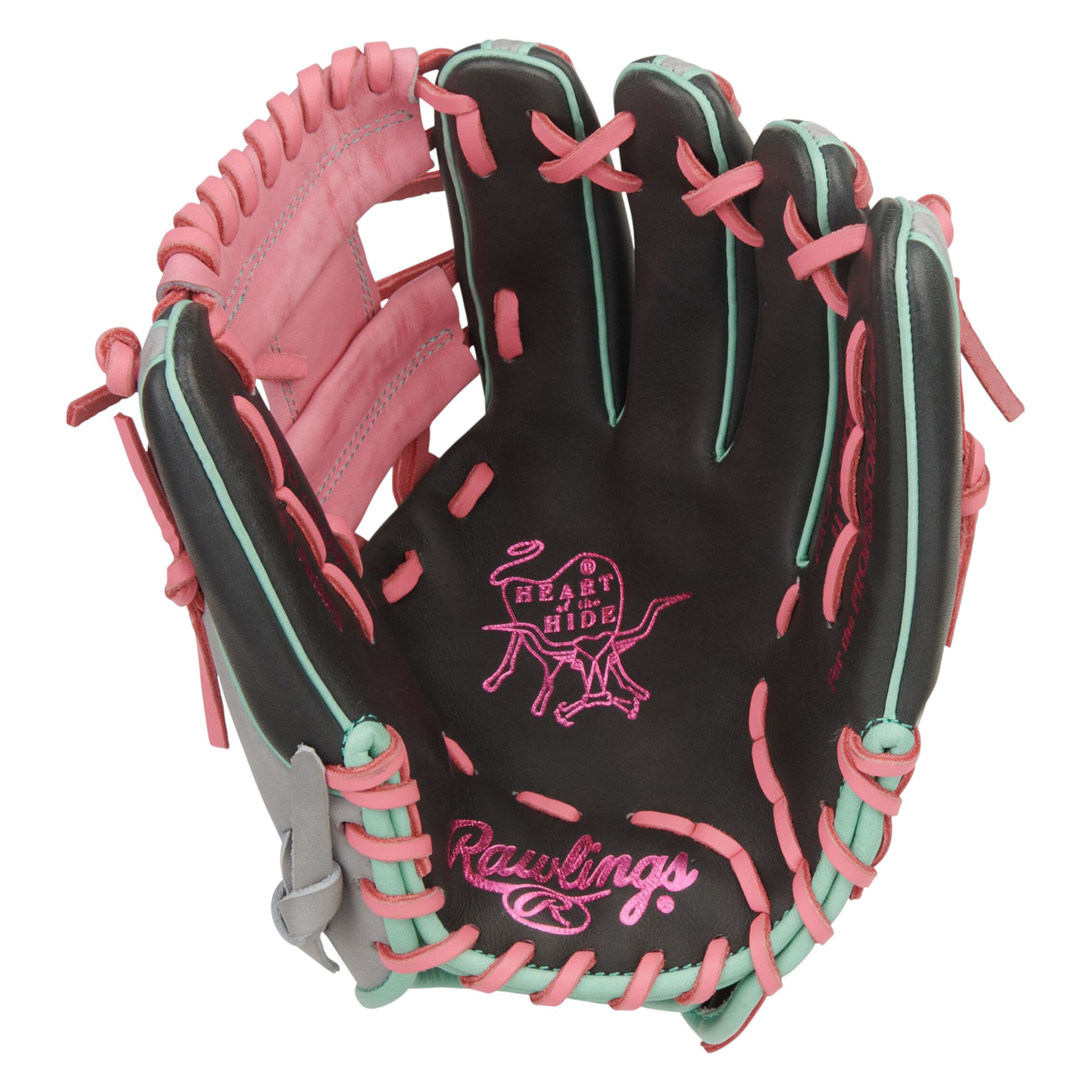 Rawlings-Heart-of-The-Hide-11.5--Infield-Baseball-Glove--Dark-Shadow---Gray---Pink