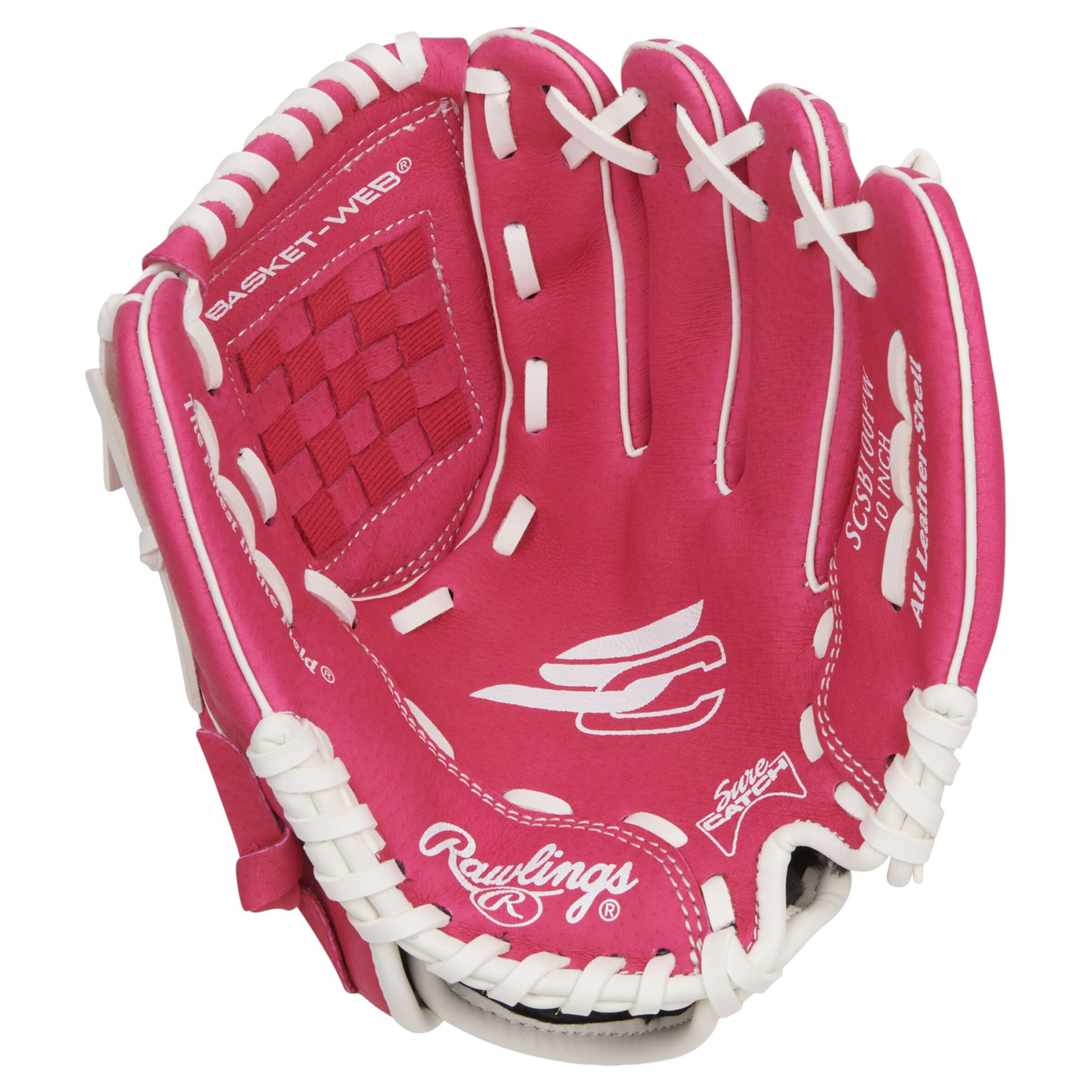 Rawlings-Sure-Catch-10--Softball-Glove---Kids--Pink---White