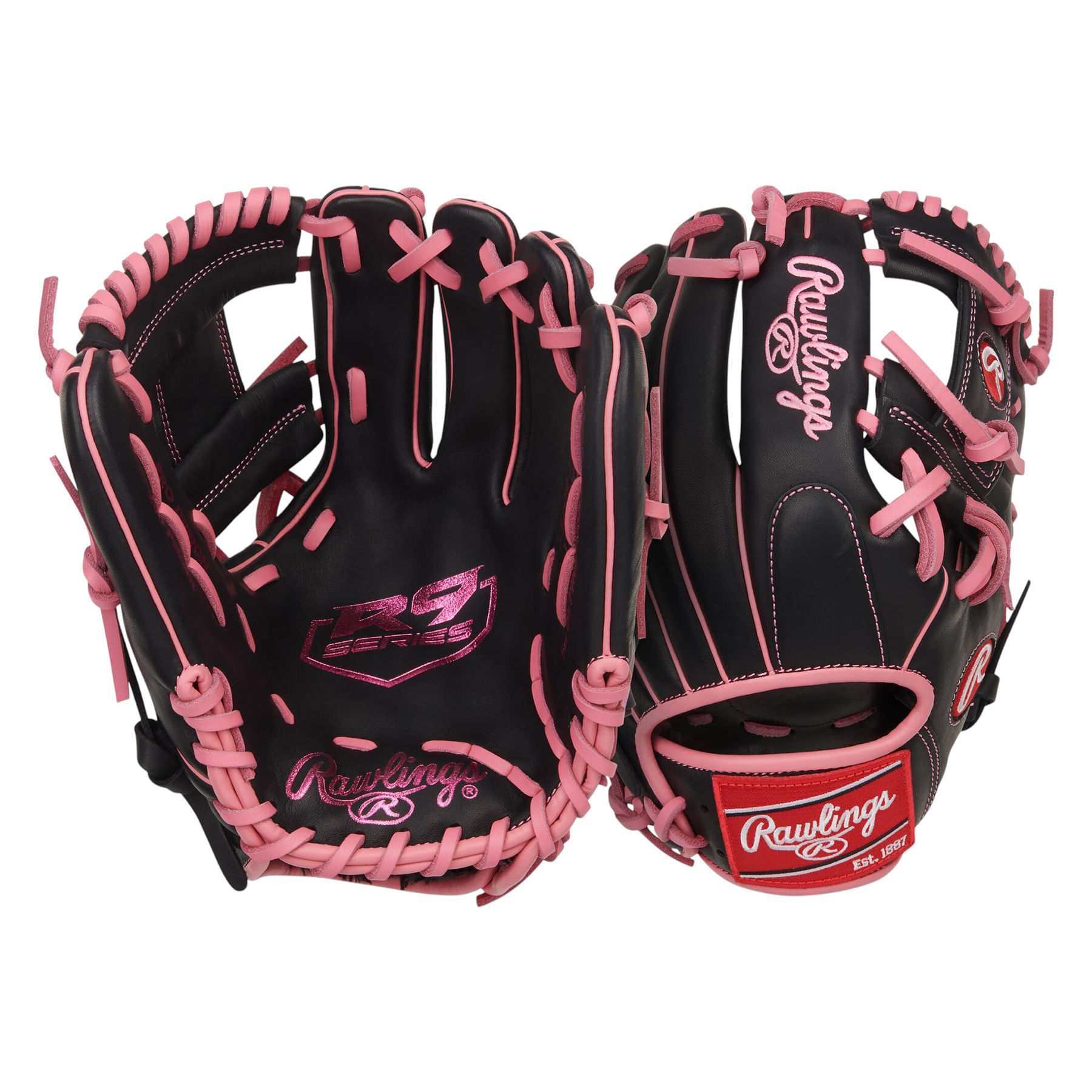 Rawlings-R9-Series-11.5--Infield-Baseball-Glove-Black---Pink