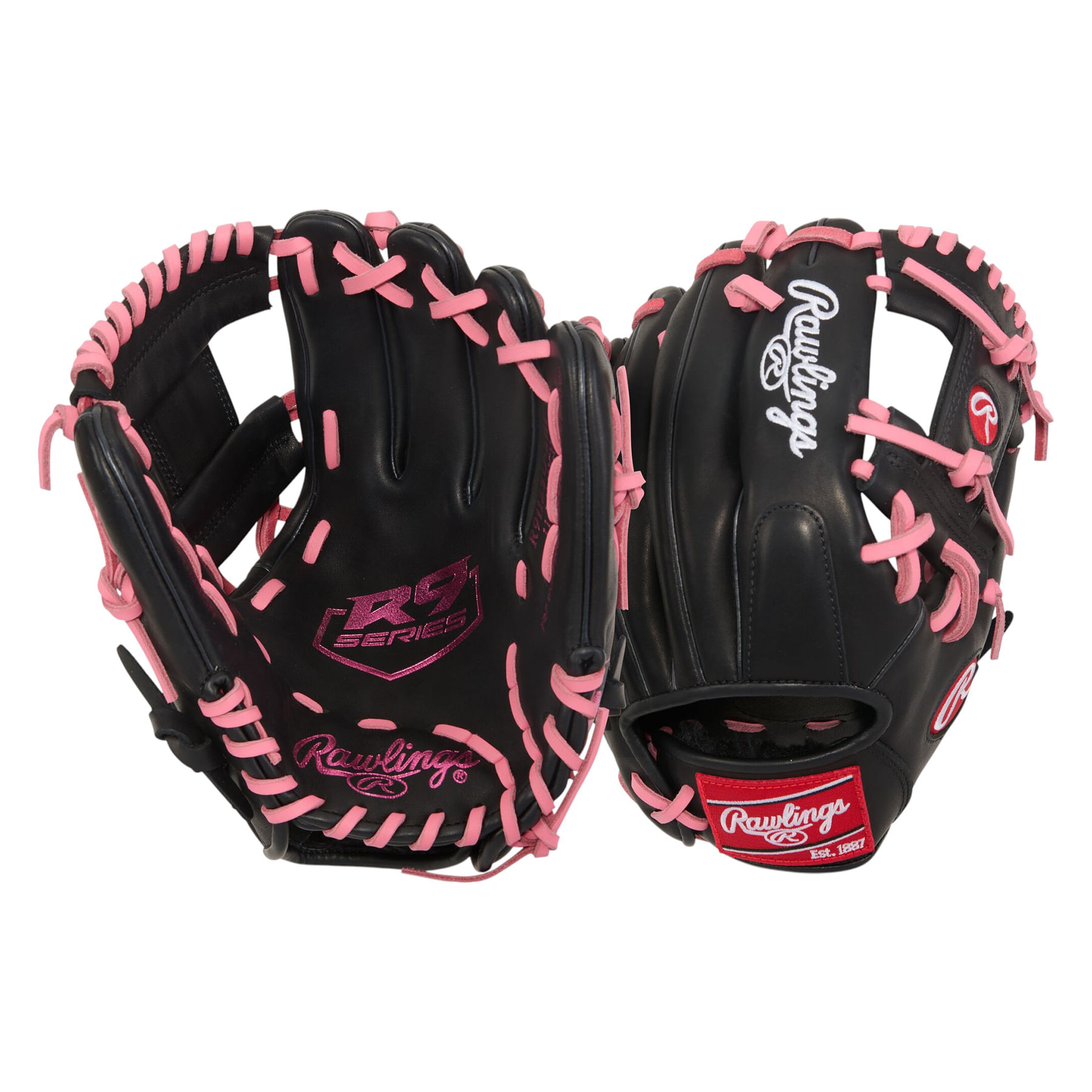 Rawlings-R9-ContoUR-11.25--Infield-Baseball-Glove-Black---Pink