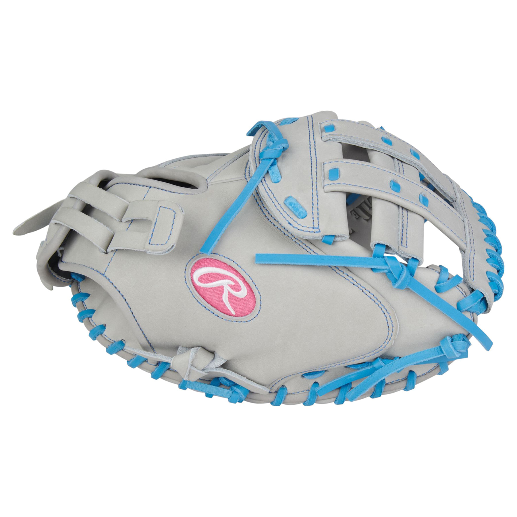 Rawlings-Heart-of-The-Hide-33--Fastpitch-Softball-Catcher-Mitt-Gray---Columbia-Blue