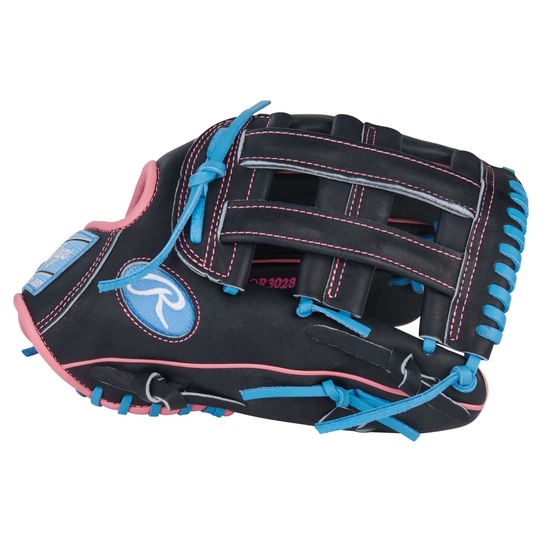 Rawlings-Heart-of-The-Hide-ContoUR-Fit-12.5--Baseball-Glove--Black---Columbia-Blue---Pink