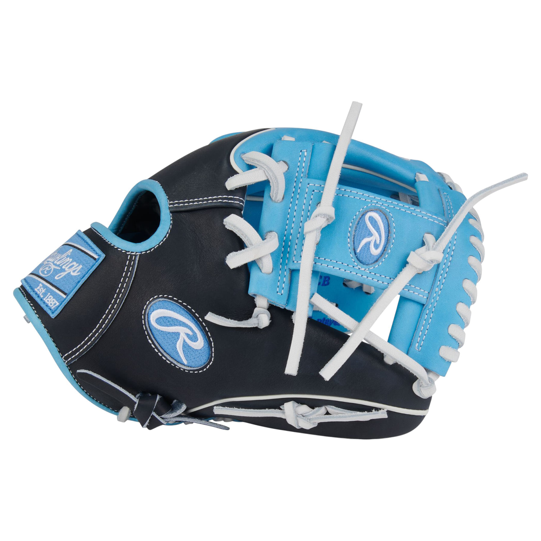 Rawlings-Heart-of-The-Hide-Wing-Tip-11.75--Infield-Baseball-Glove--Columbia-Blue---Black