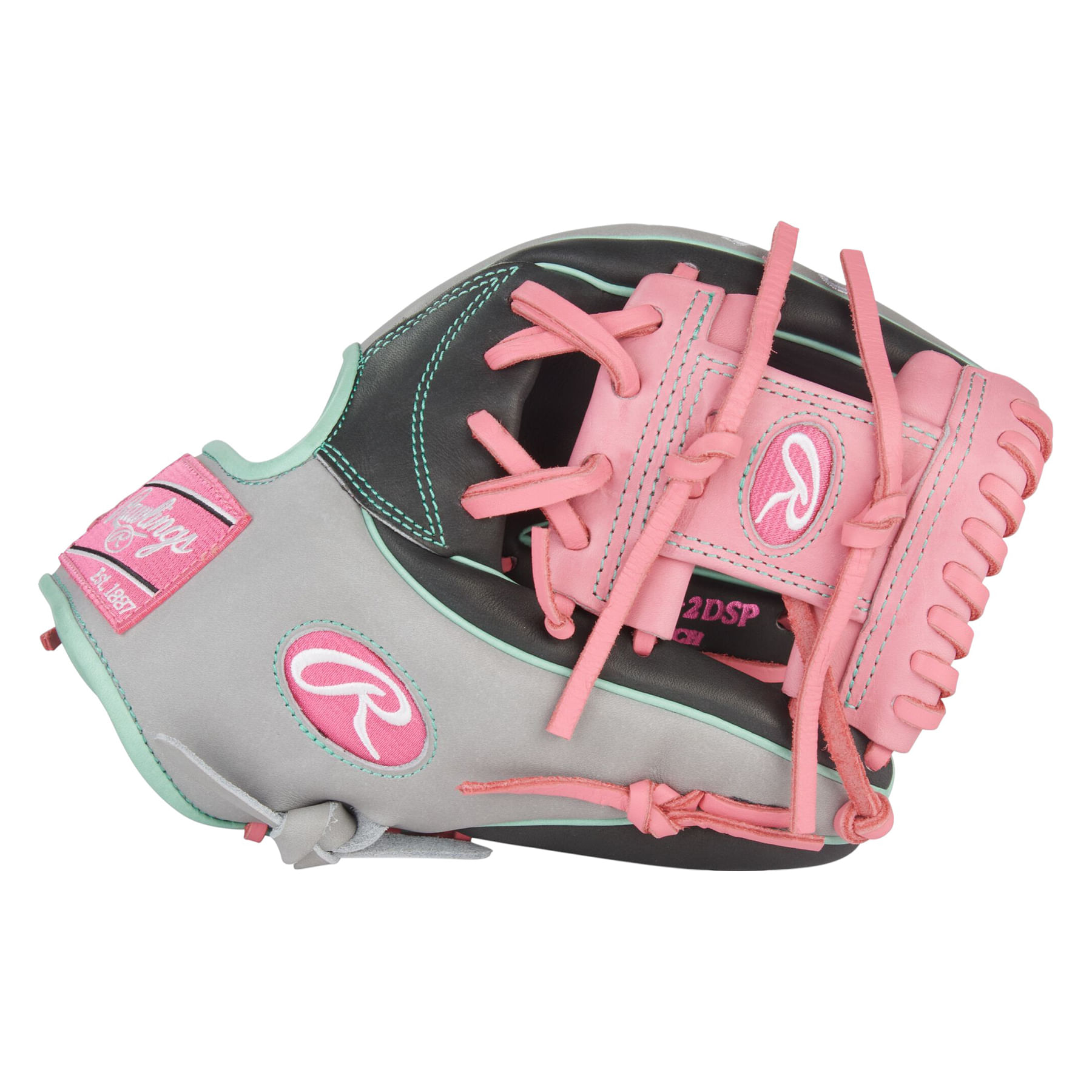 Rawlings-Heart-of-The-Hide-11.5--Infield-Baseball-Glove--Dark-Shadow---Gray---Pink
