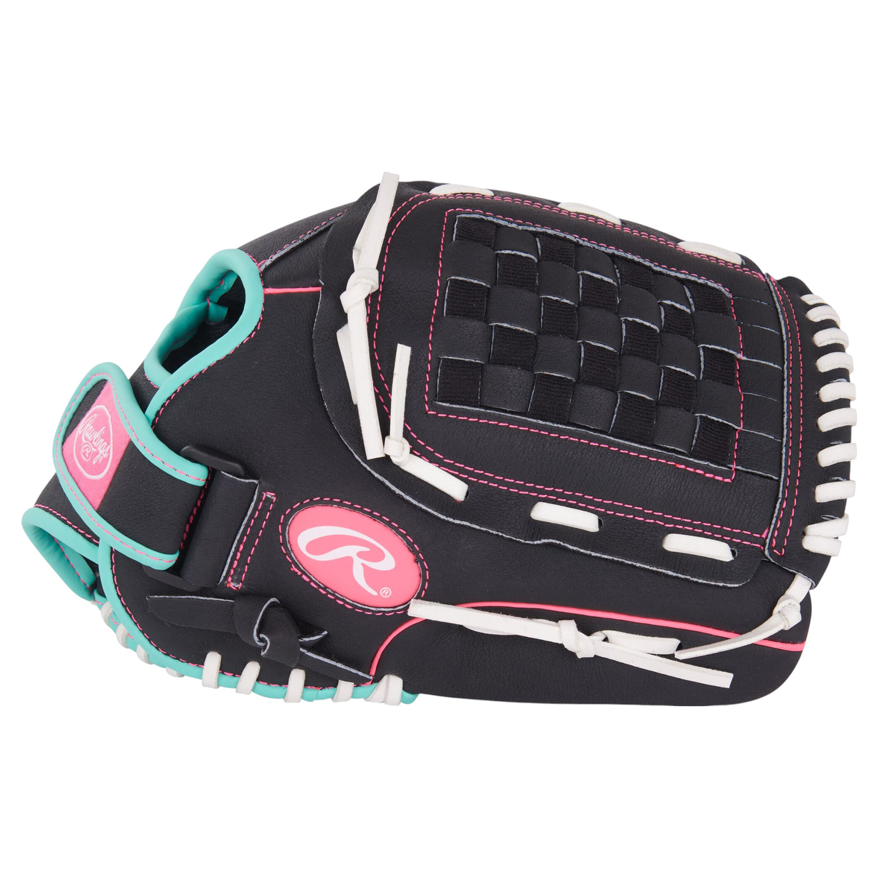 Rawlings-Sure-Catch-12.5--Softball-Glove---Kids--Black---Mint---Pink