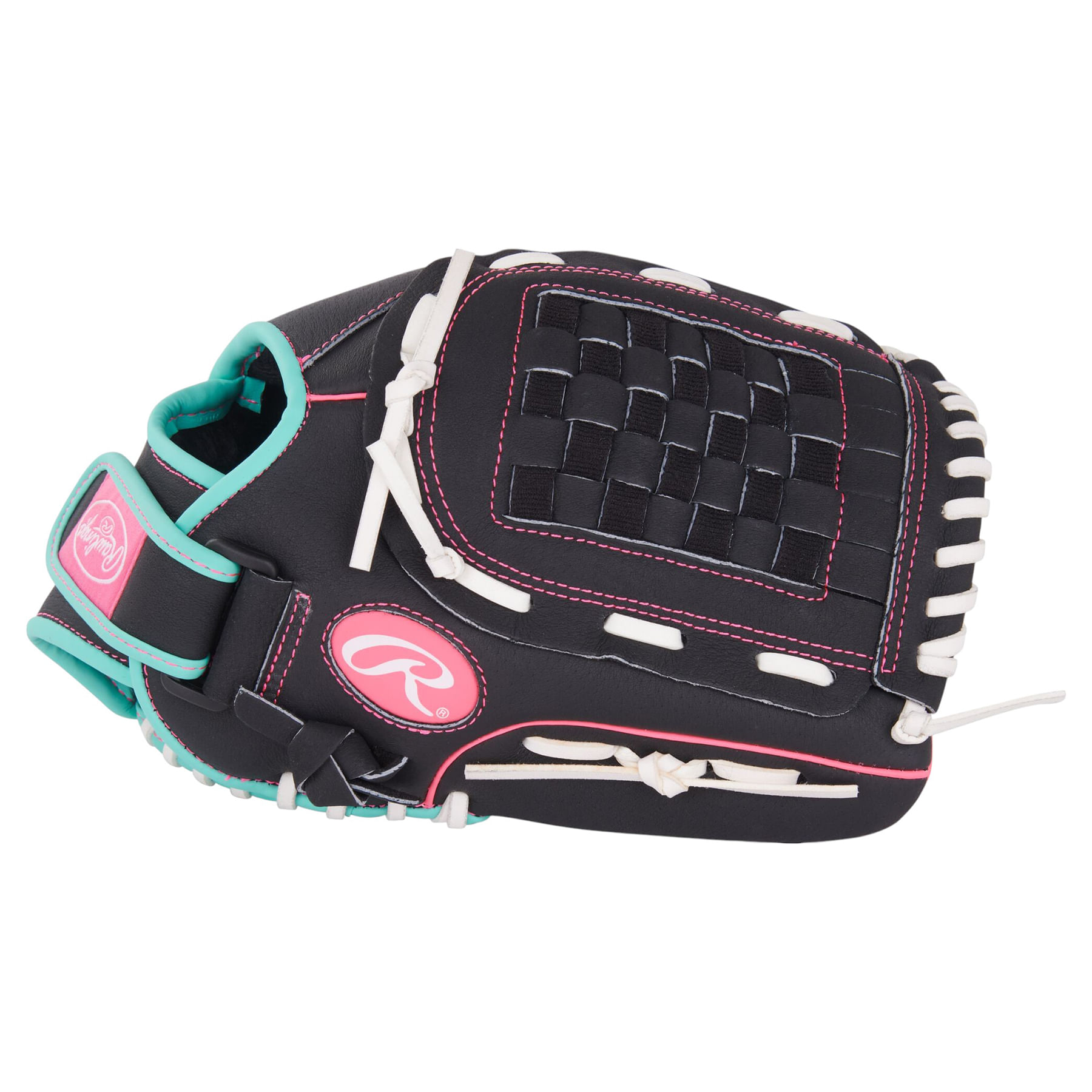 Rawlings-Sure-Catch-12--Softball-Glove---Kids--Black---Mint---Pink