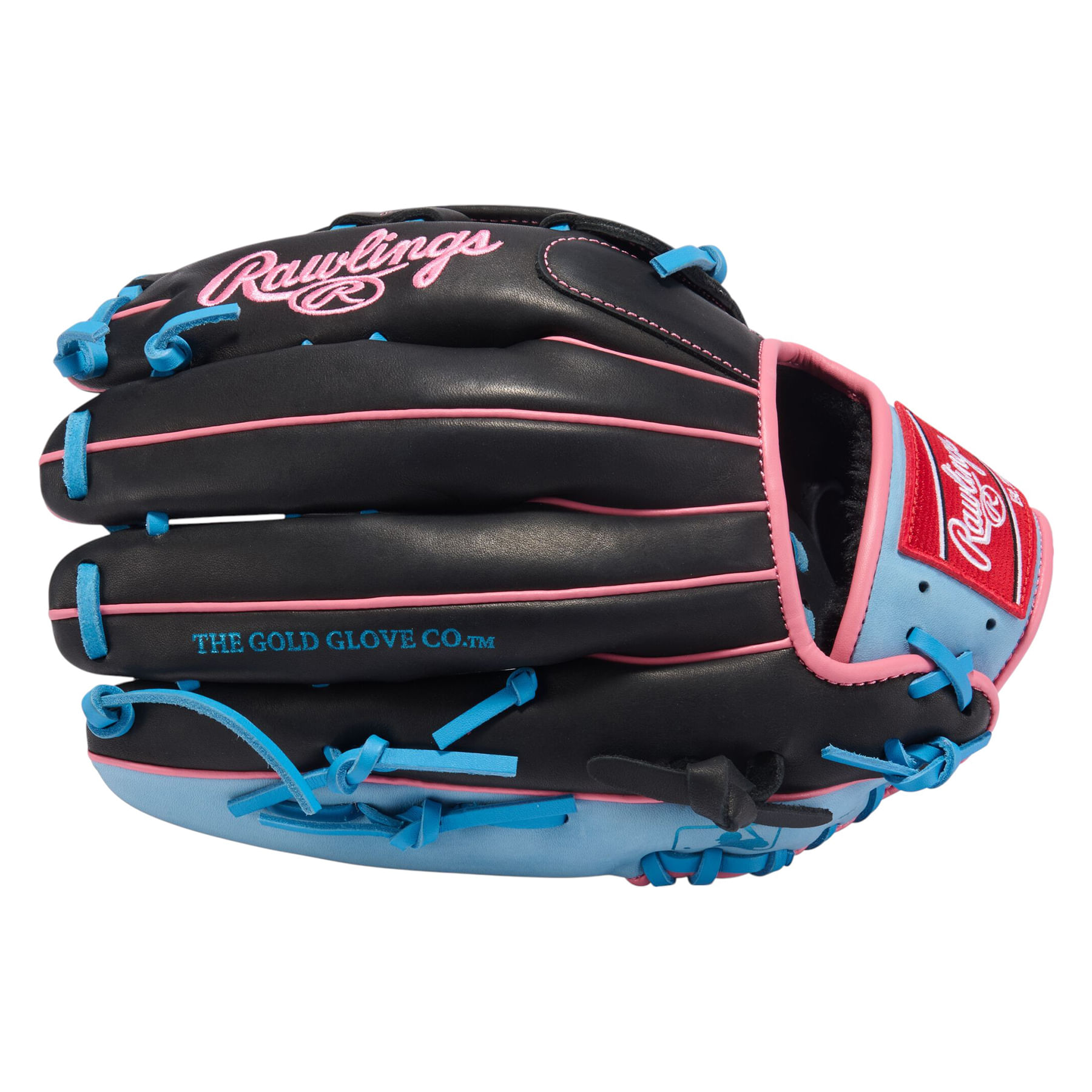 Rawlings-R9-Series-12.75--Outfield-Baseball-Glove-Black---Columbia-Blue---Pink