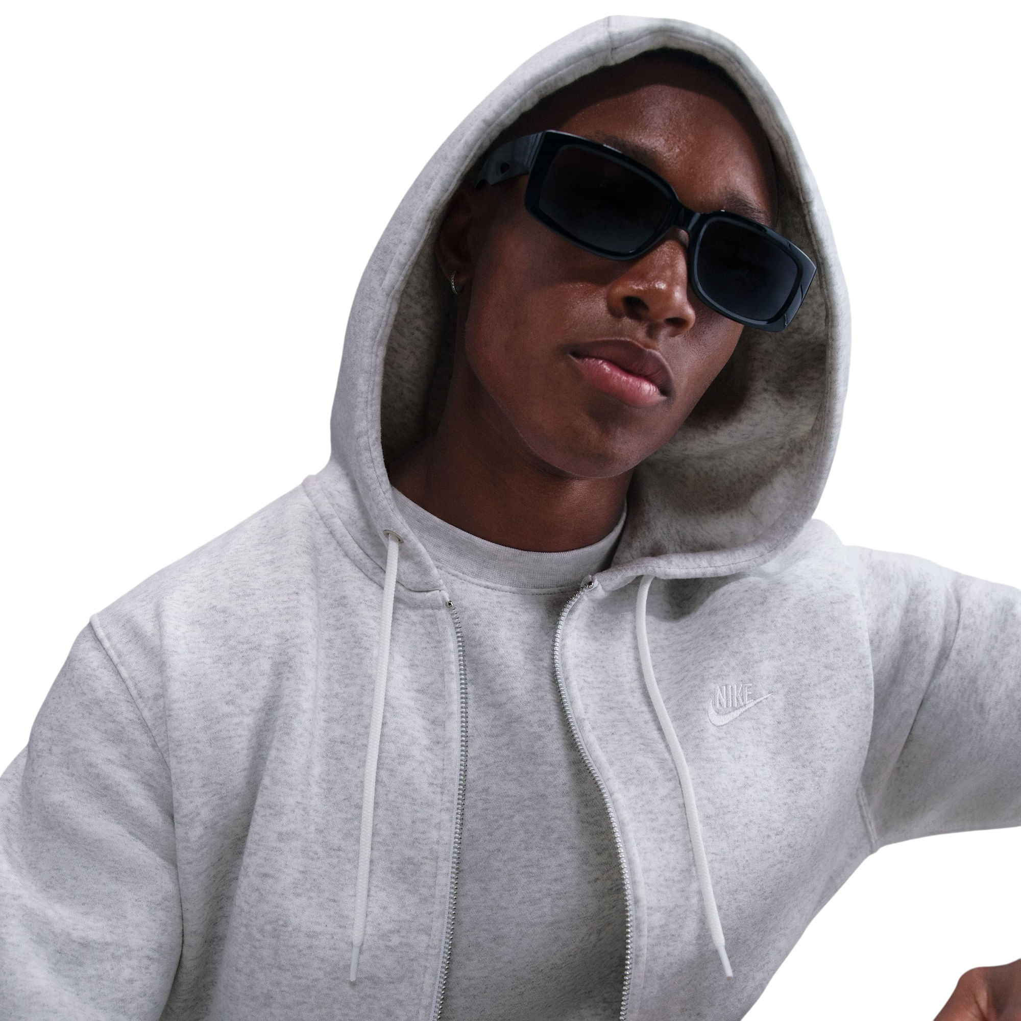 Nike-Club-Basketball-Full-Zip-Hoodie---Men-s-Birch-Heather---White---White