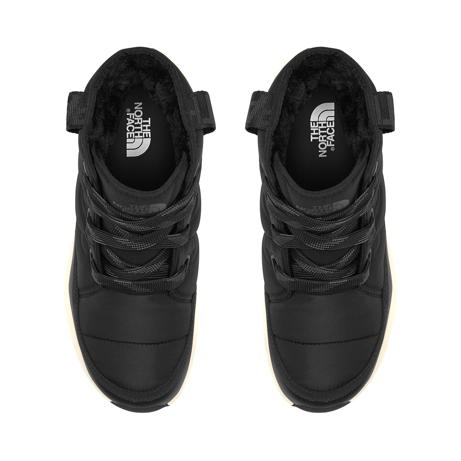 The North Face ThermoBall Lace Up Luxe Waterproof Boot - Women's - TNF Black / Asphalt Grey 6 Regular