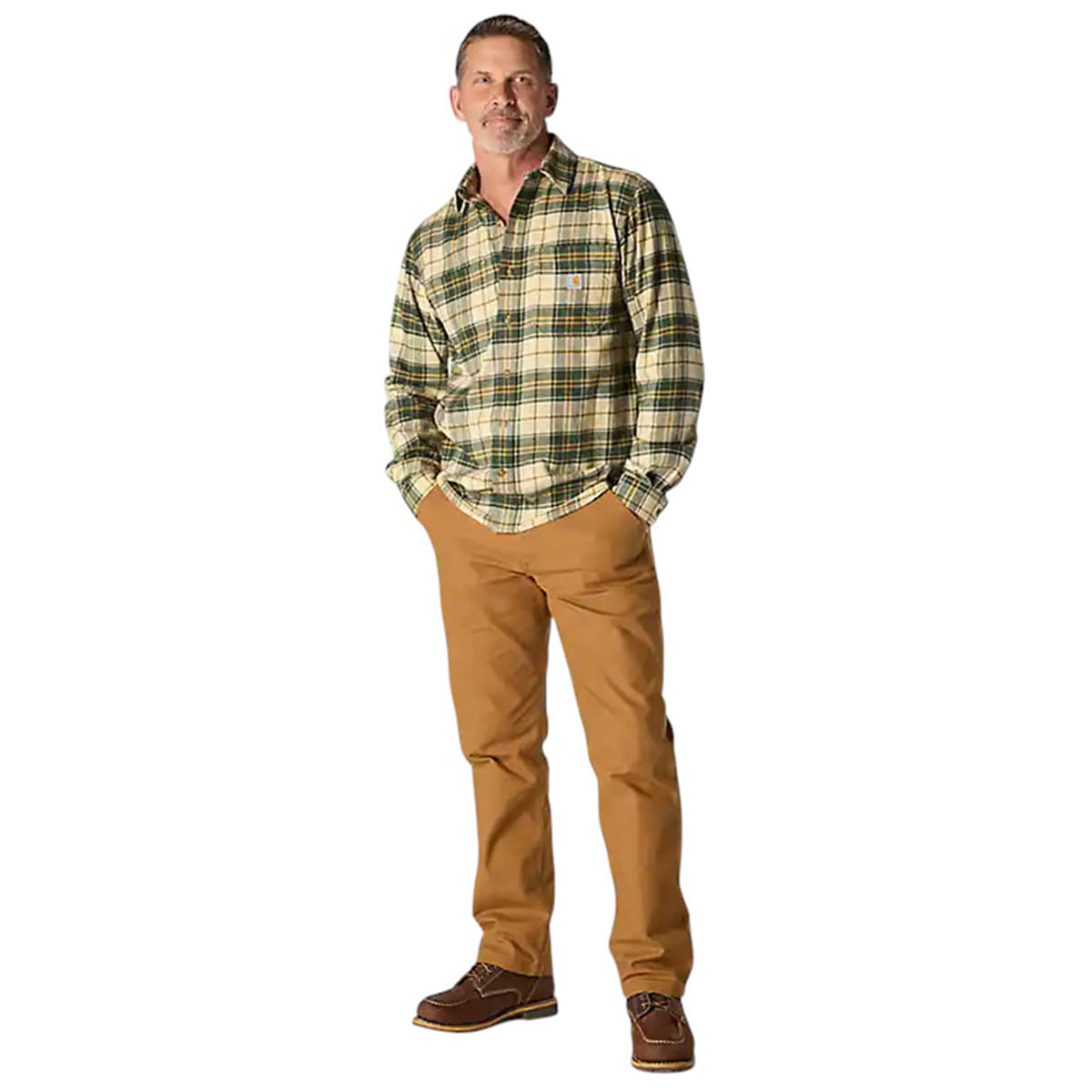 Carhartt-Rugged-Flex-Relaxed-Fit-Midweight-Flannel-Long-Sleeve-Plaid-Shirt---Men-s-Forestry-Green