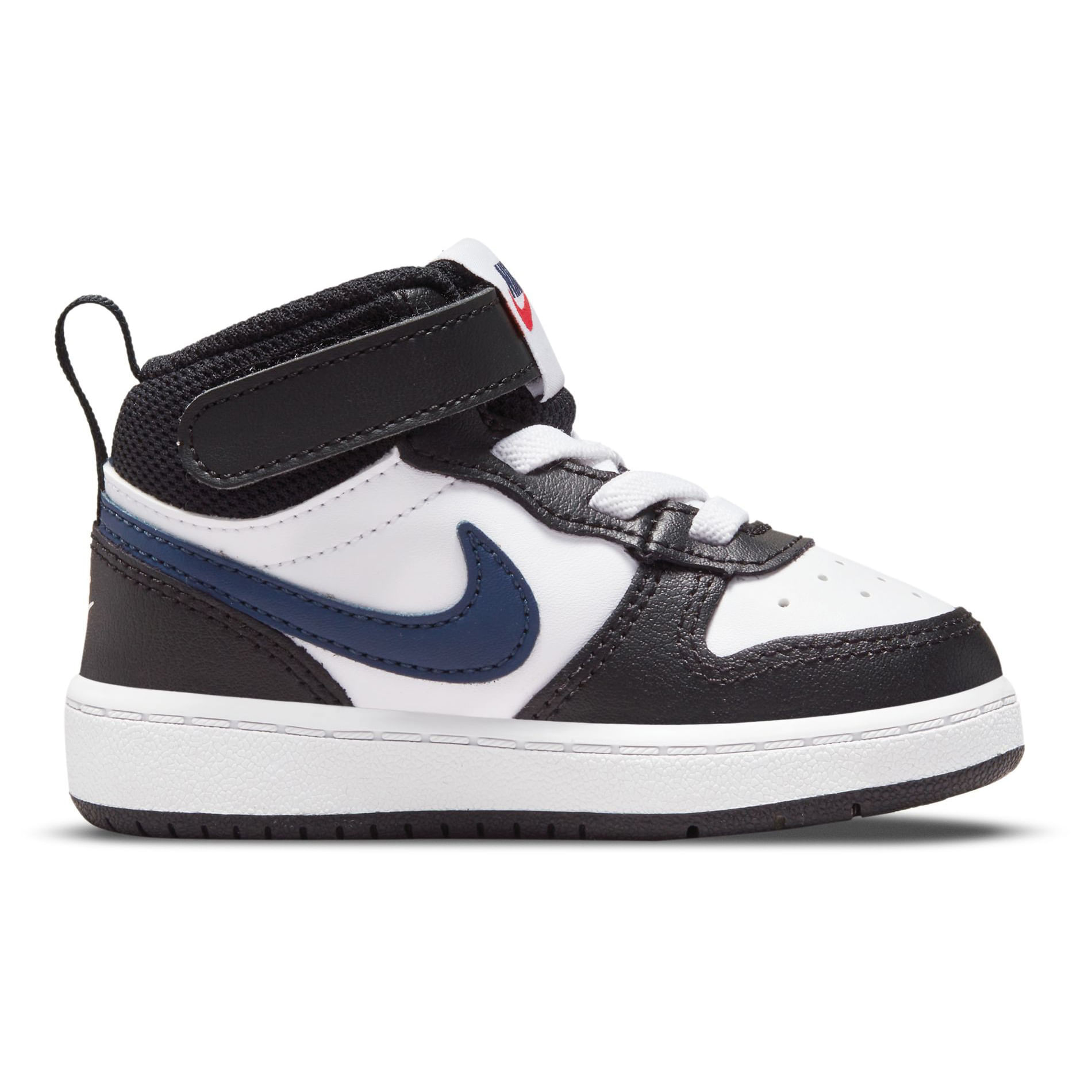 nike court borough mid black and white