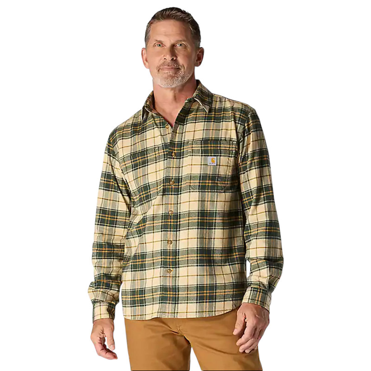 Carhartt Rugged Flex Relaxed Fit Midweight Flannel Long-Sleeve