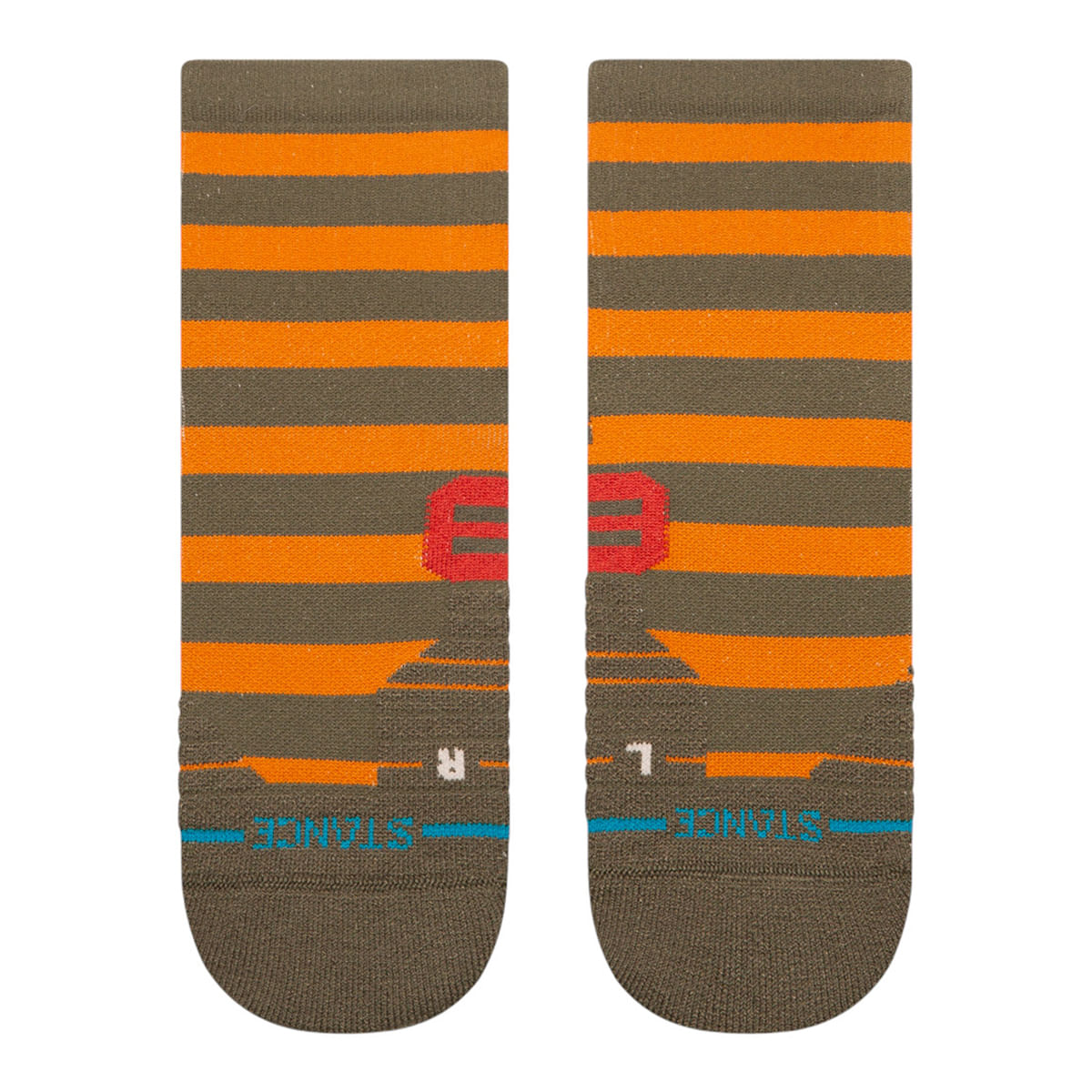 Stance Lumberjack Mid Ribbed QTR Running Sock - Military Green M