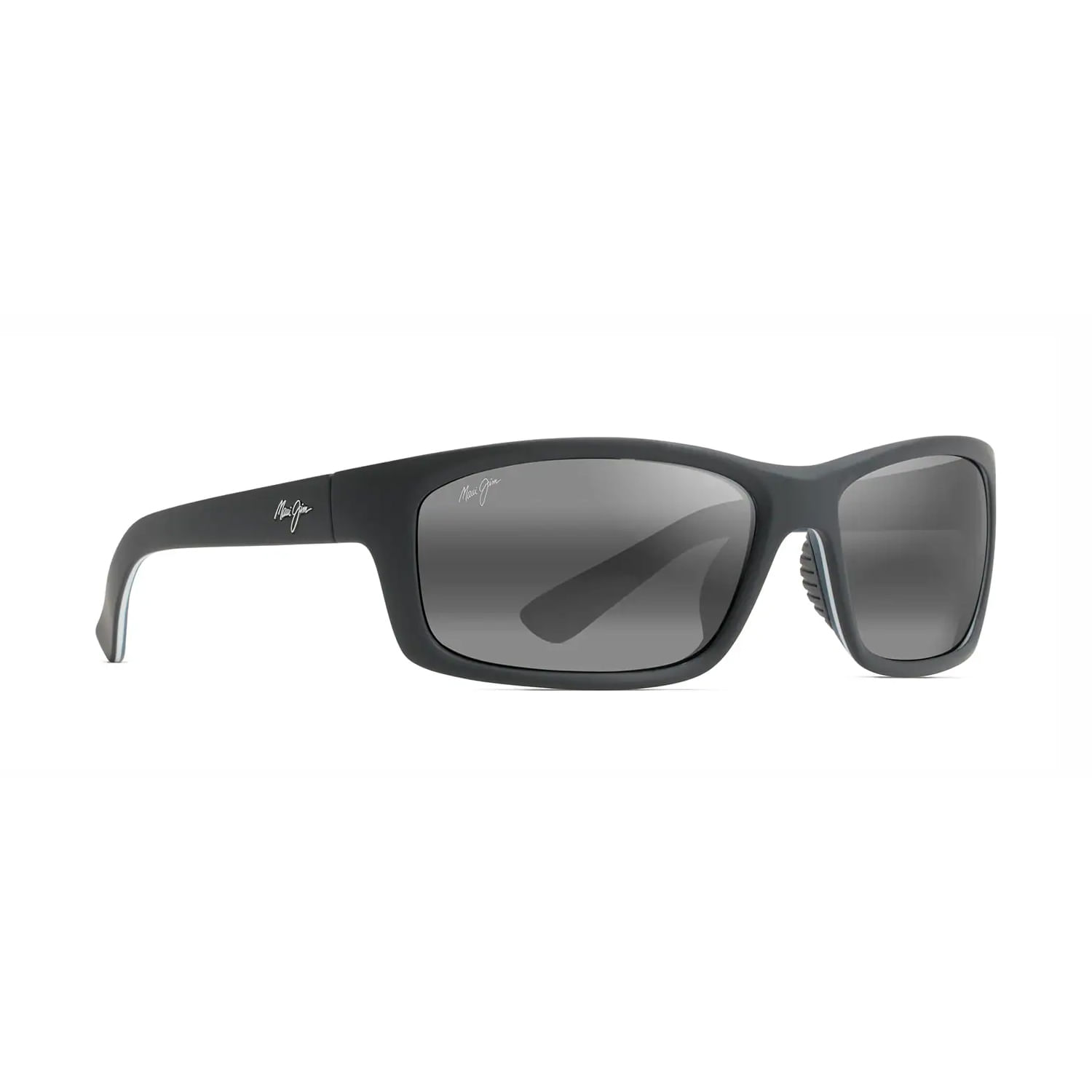 Maui-Jim-Kanaio-Coast-Sunglasses-Matte-Soft-Black---White-And-Blue---Neutral-Grey