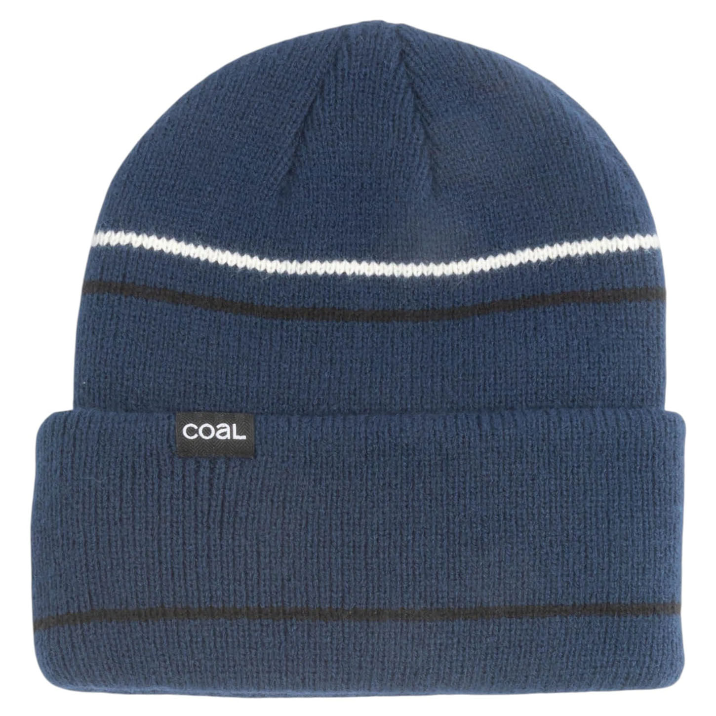 Coal-Headwear-The-Wayne-Beanie-Navy---Off-White
