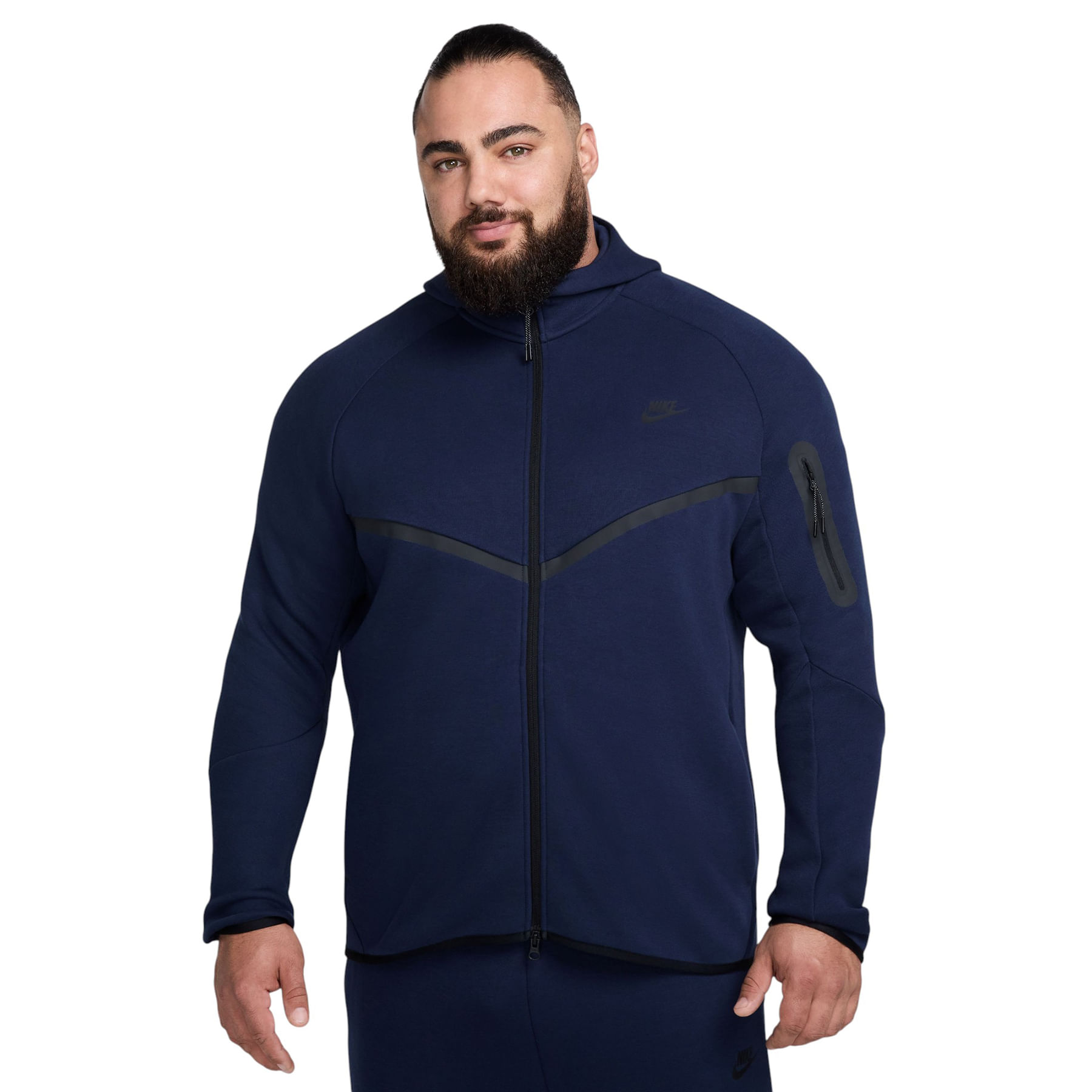 Nike-Tech-Fleece-Full-Zip-Windrunner-Hoodie---Men-s-Obsidian---Black