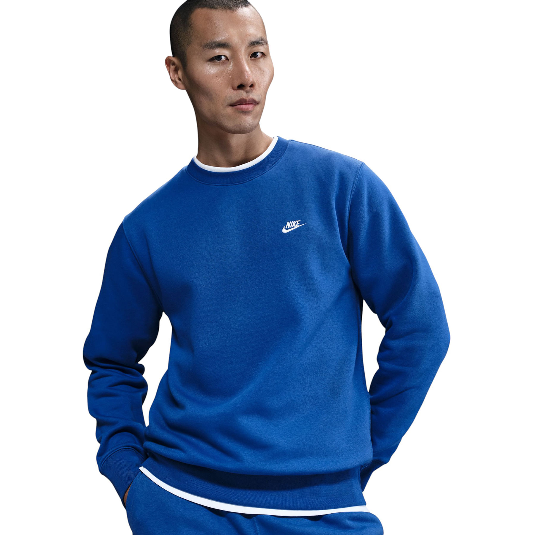 Nike-Club-Fleece-Crew---Men-s--Game-Royal---White