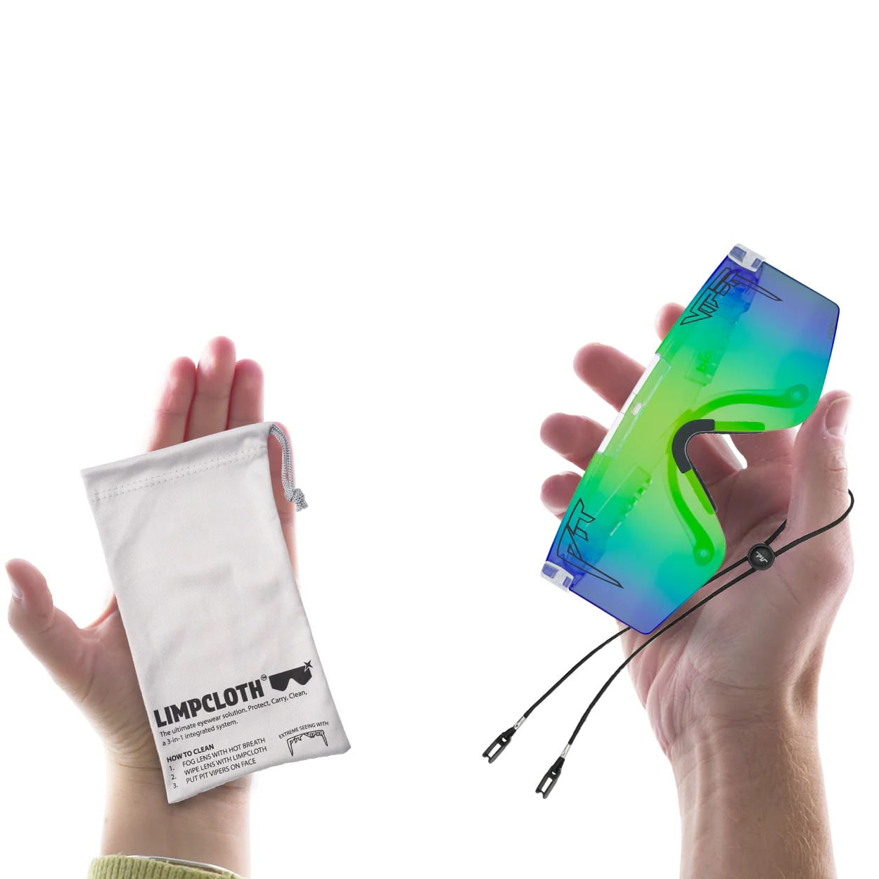 Pit-Viper-The-Bio-Clear-Original-2.0-Sunglasses-Polarized-Blue---Green