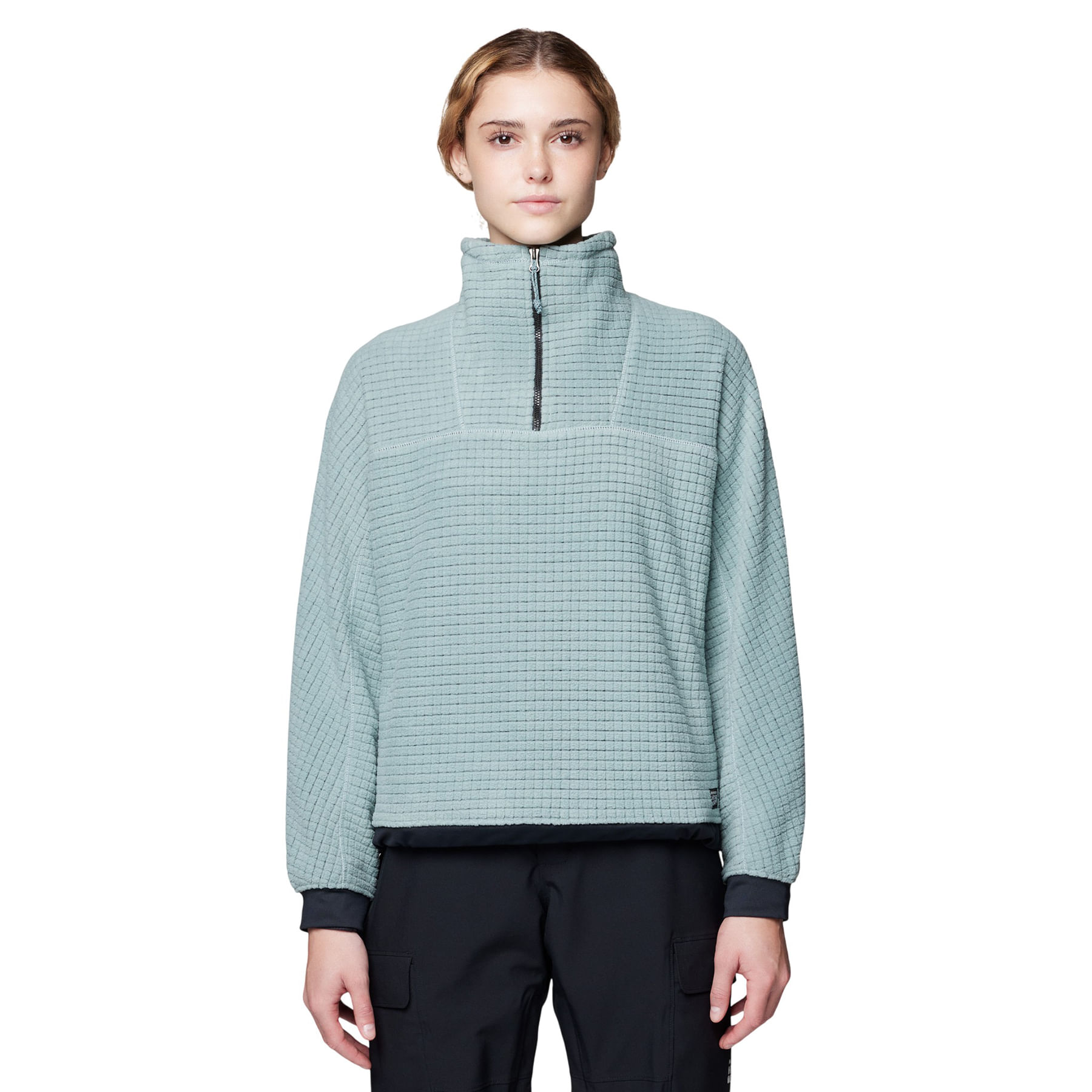 Mountain-Hardwear-Summit-Big-Grid-Half-Zip-Jacket---Women-s-Blue-Sage