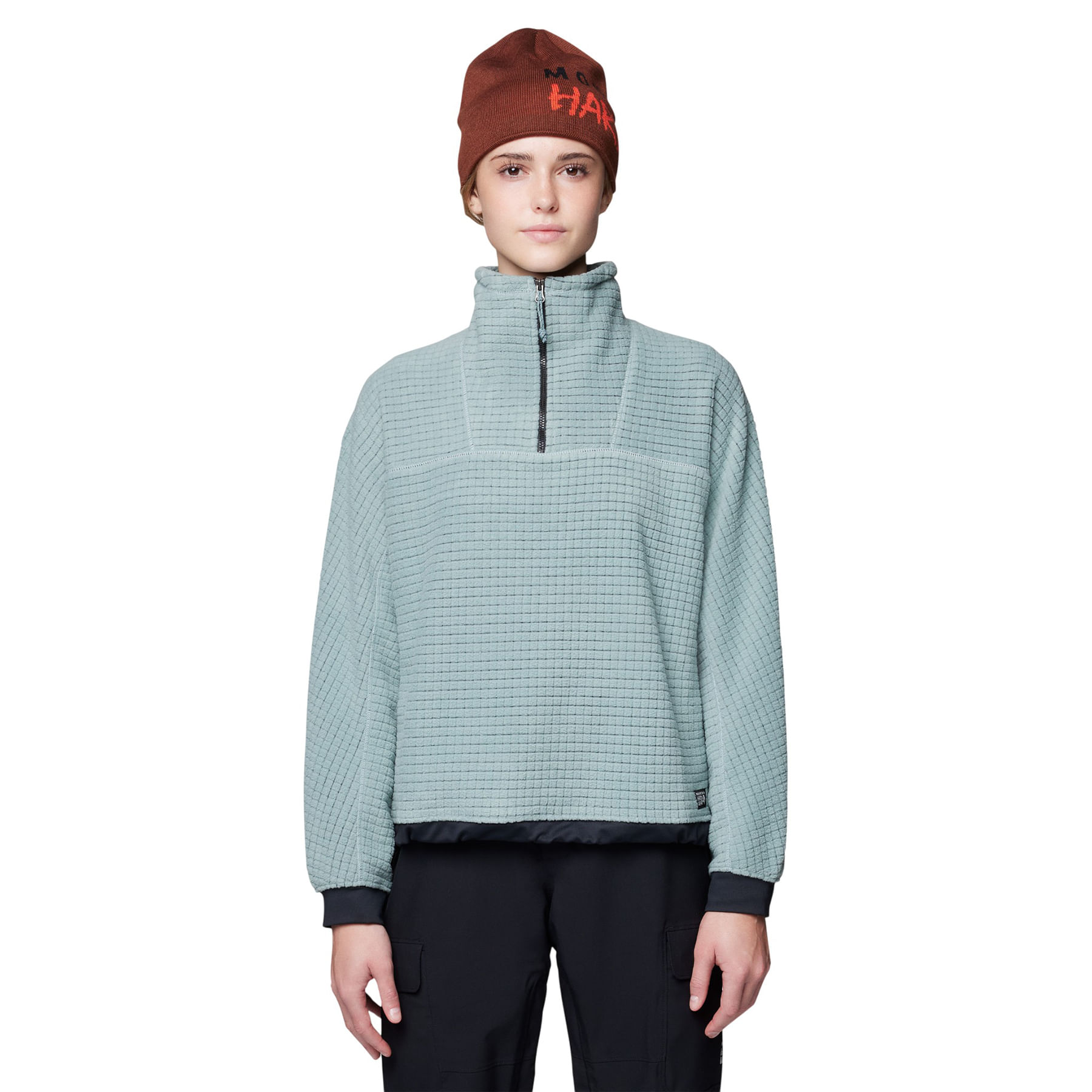 Mountain-Hardwear-Summit-Big-Grid-Half-Zip-Jacket---Women-s-Blue-Sage