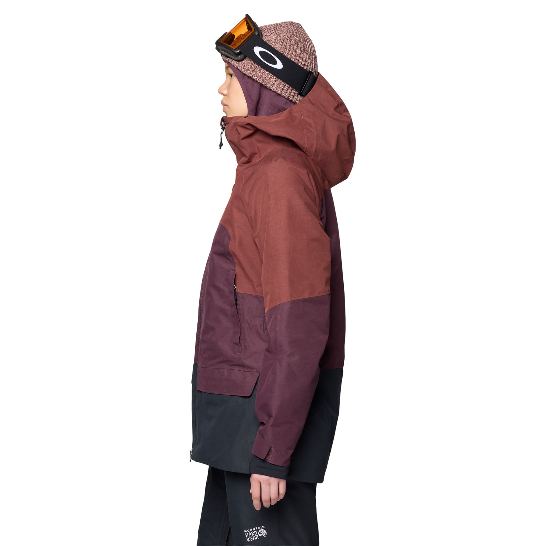 Mountain-Hardwear-Cloud-Bank-Gore-Tex-Jacket---Women-s-Bourbon-Brown---Blackberry---Black