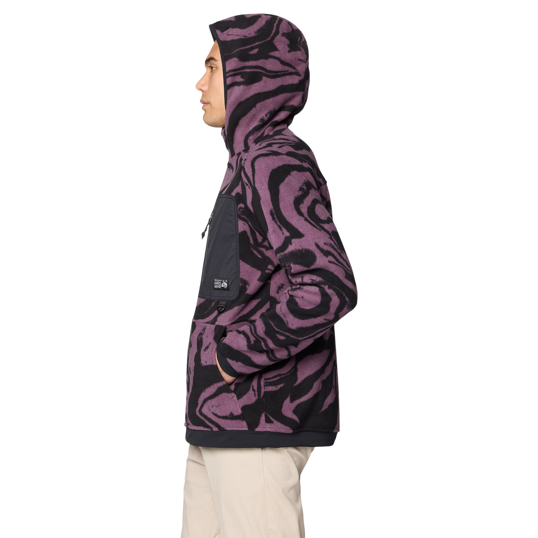 Mountain-Hardwear-First-Tracks-Fleece-Pullover-Hoody---Men-s-Dusty-Purple-Rockstrata---Black