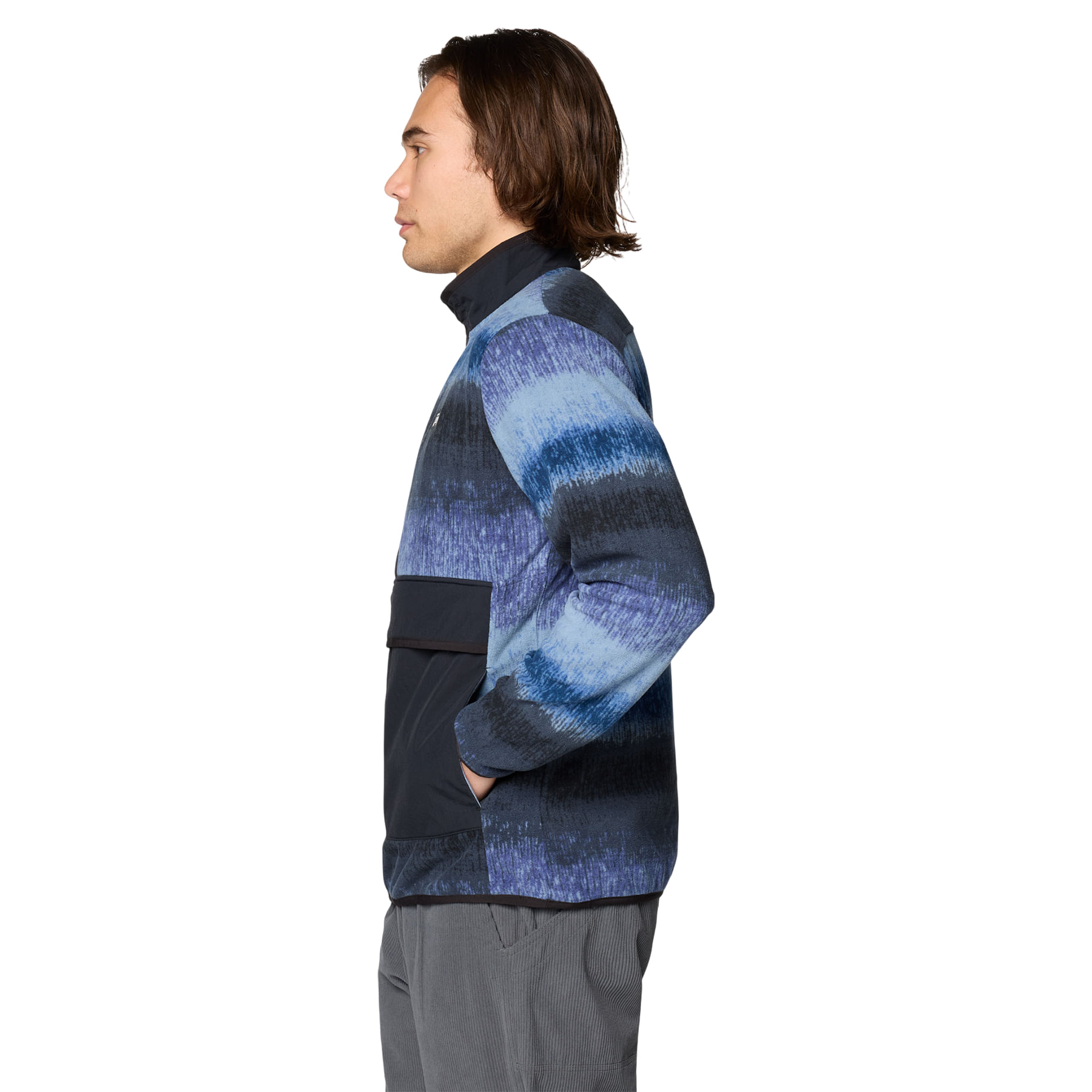 Mountain-Hardwear-Microchill-Snap-Pullover---Men-s-Lapis-Dusk-Gradient-Stripe