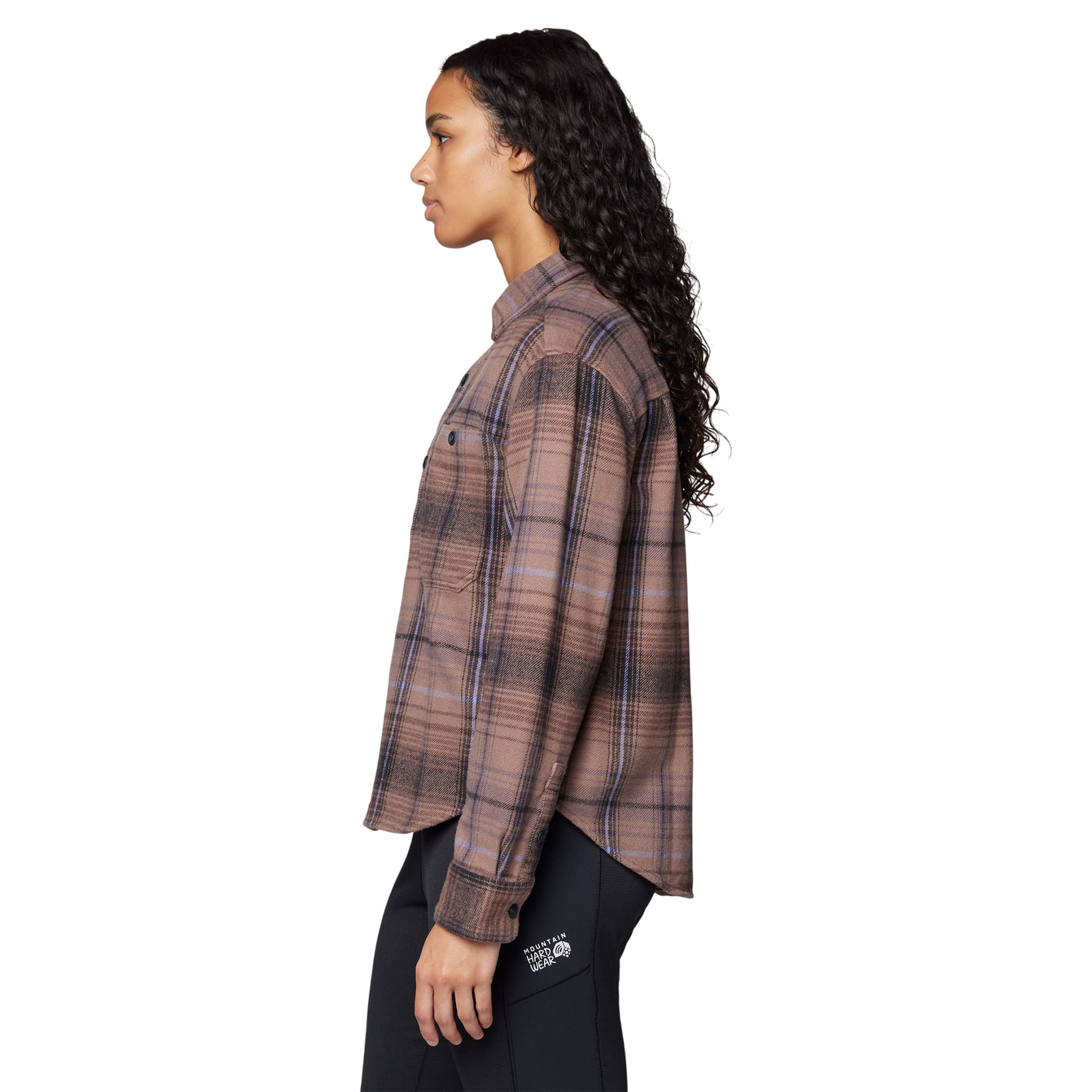 Mountain-Hardwear-Plusher-Long-Sleeve-Flannel-Shirt---Women-s-Wild-Taupe-Wyoming-Plaid