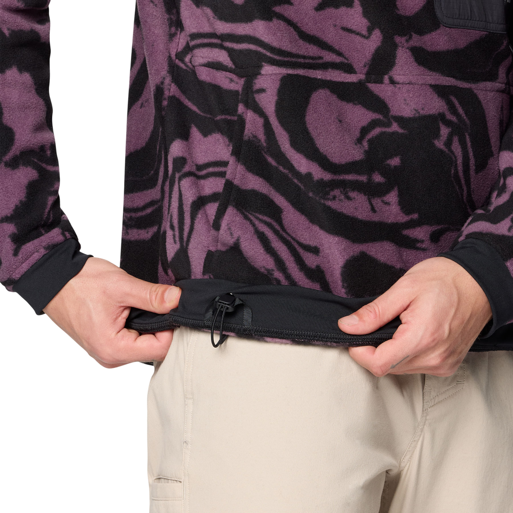 Mountain-Hardwear-First-Tracks-Fleece-Pullover-Hoody---Men-s-Dusty-Purple-Rockstrata---Black