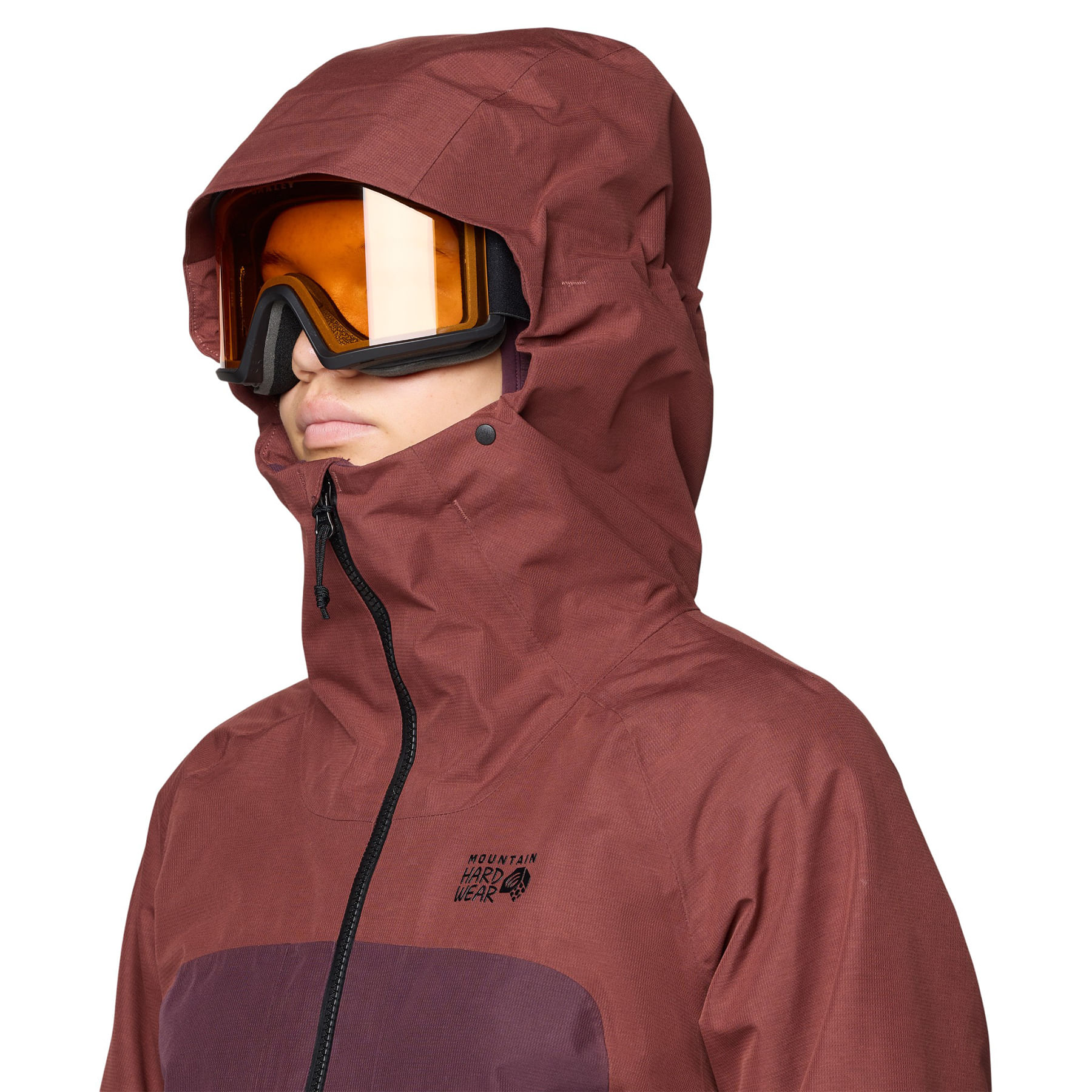 Mountain-Hardwear-Cloud-Bank-Gore-Tex-Jacket---Women-s-Bourbon-Brown---Blackberry---Black