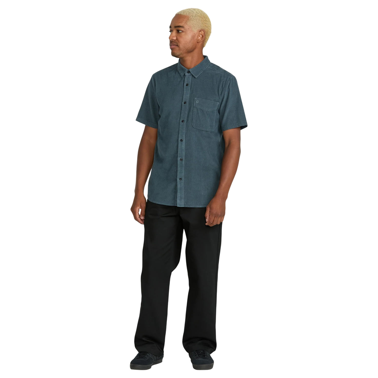 Volcom-Date-Knight-Short-Sleeve-Shirt---Men-s-Blue-Wash
