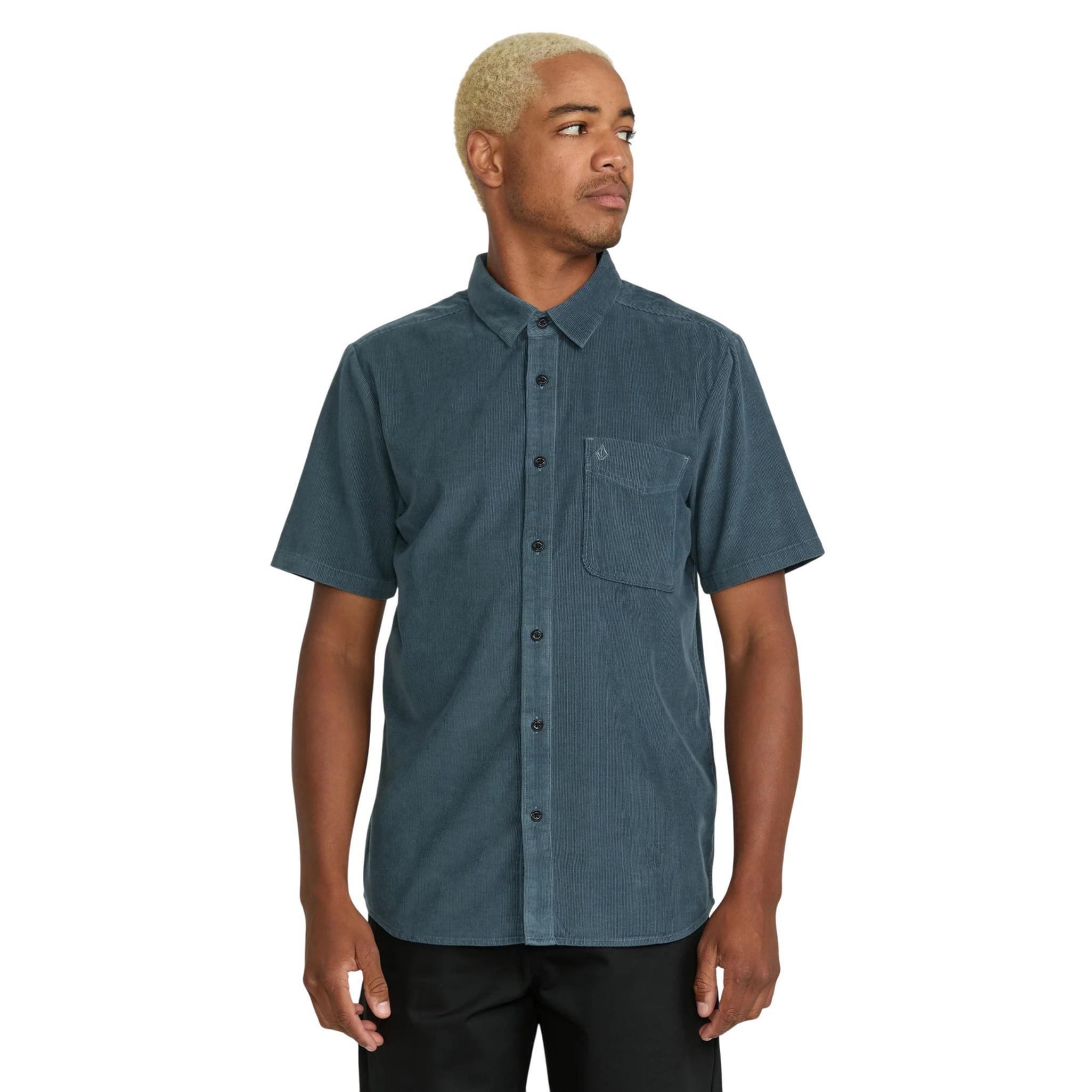 Volcom-Date-Knight-Short-Sleeve-Shirt---Men-s-Blue-Wash