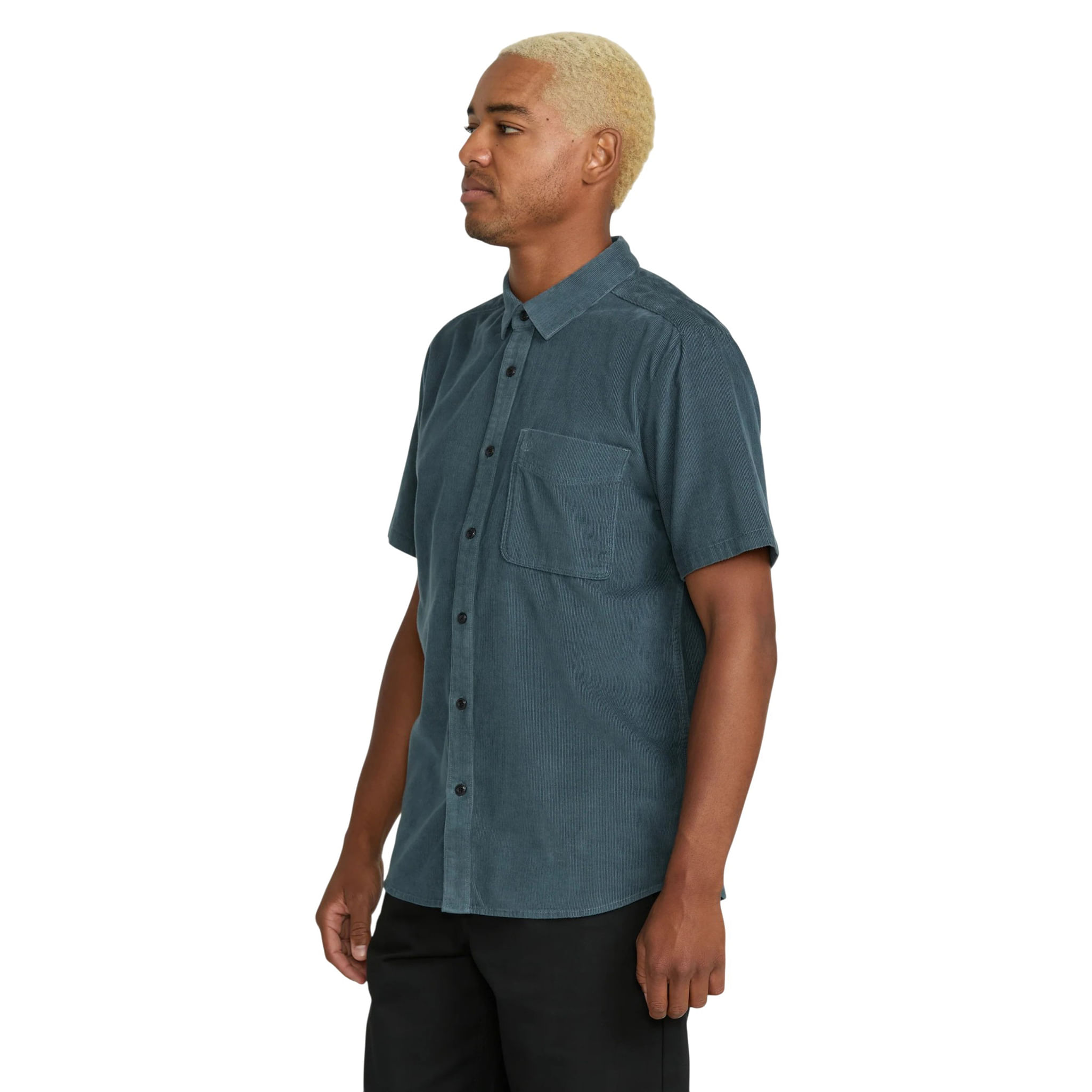 Volcom-Date-Knight-Short-Sleeve-Shirt---Men-s-Blue-Wash