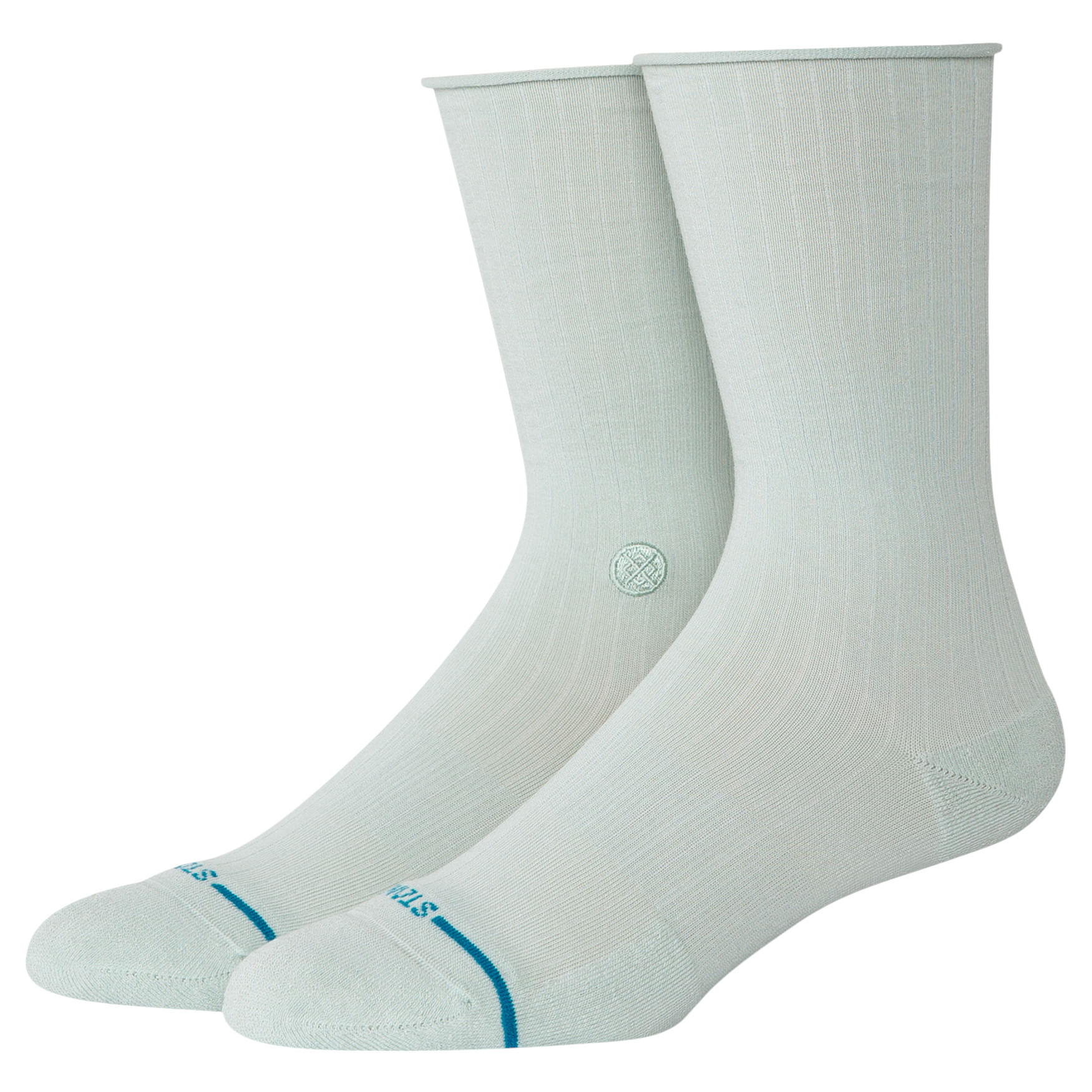 Stance-Rolled-Solid-Crew-Sock---Women-s-Pale-Blue