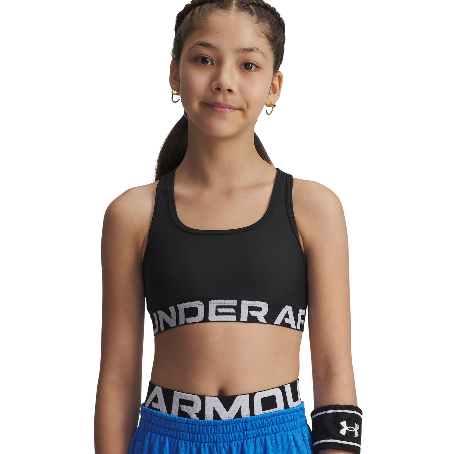 Under-Armour-Crossback-Bra---Girls--Transparent---White