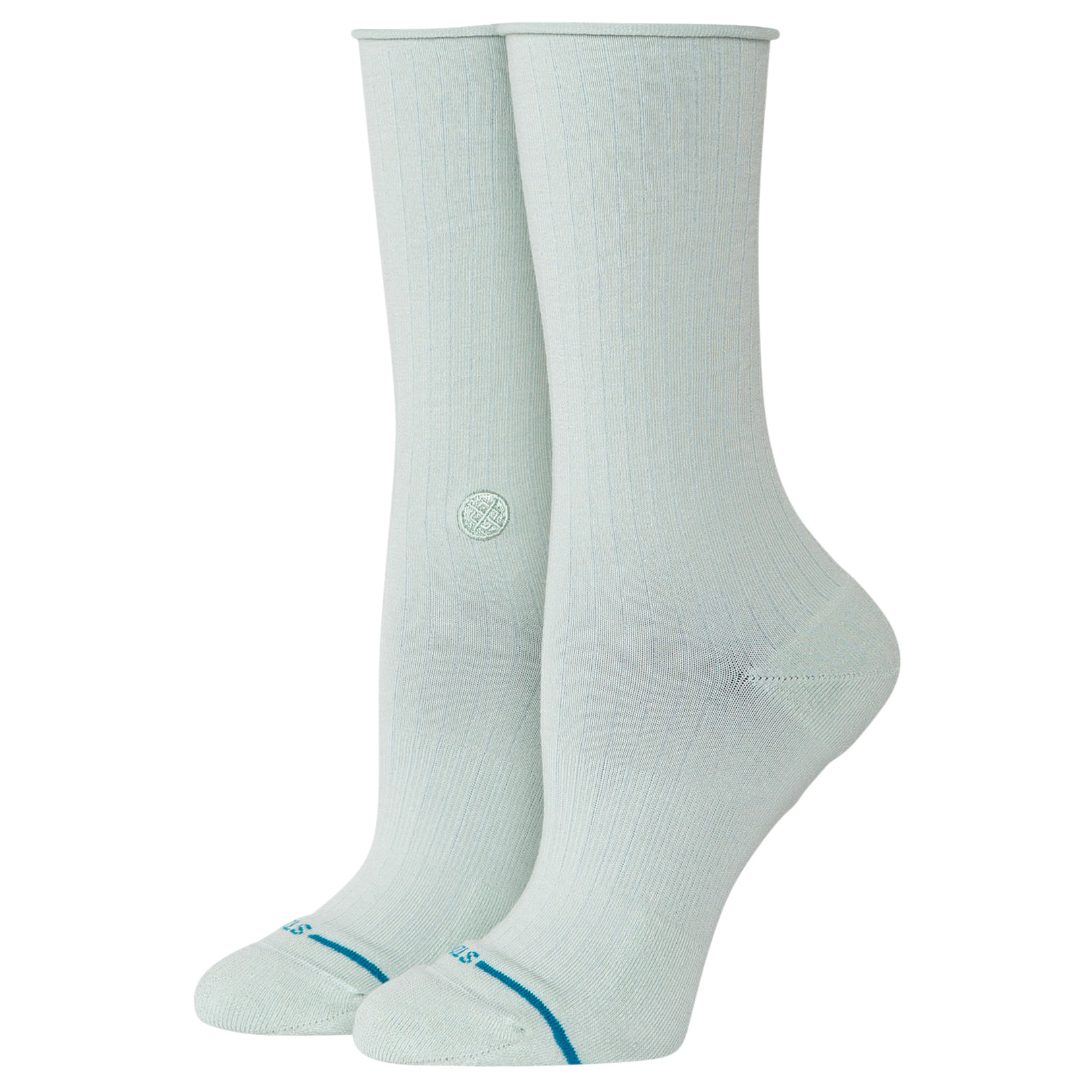Stance-Rolled-Solid-Crew-Sock---Women-s-Pale-Blue