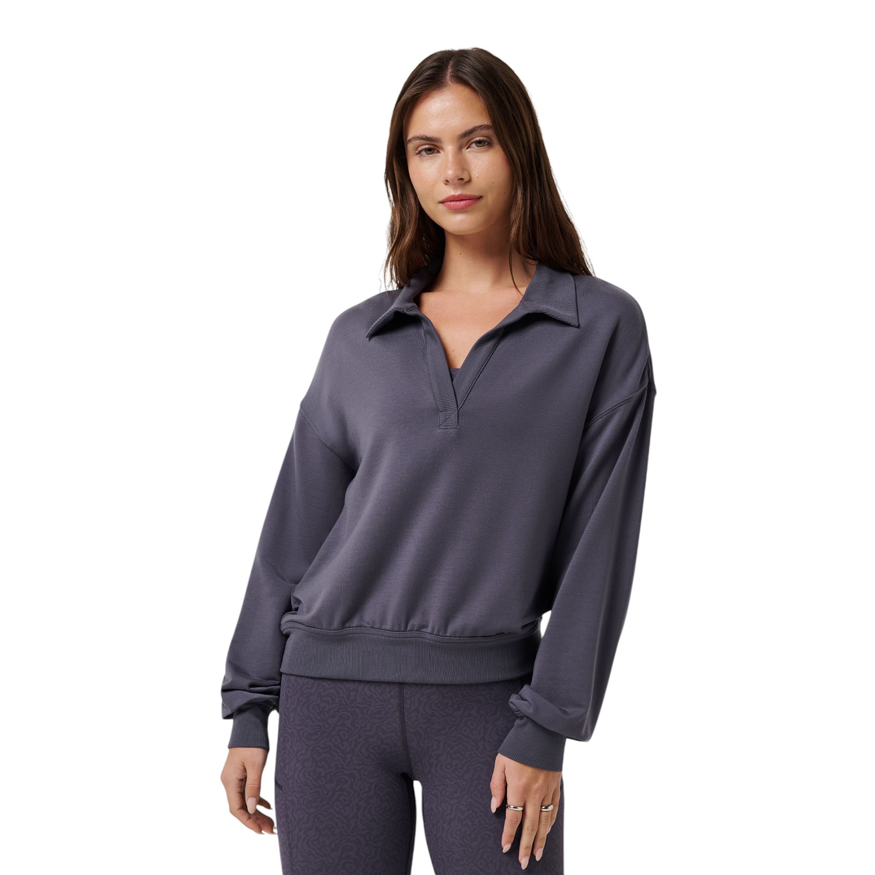 TravisMathew-Cloud-Terry-Long-Sleeve-Shirt---Women-s-Graystone