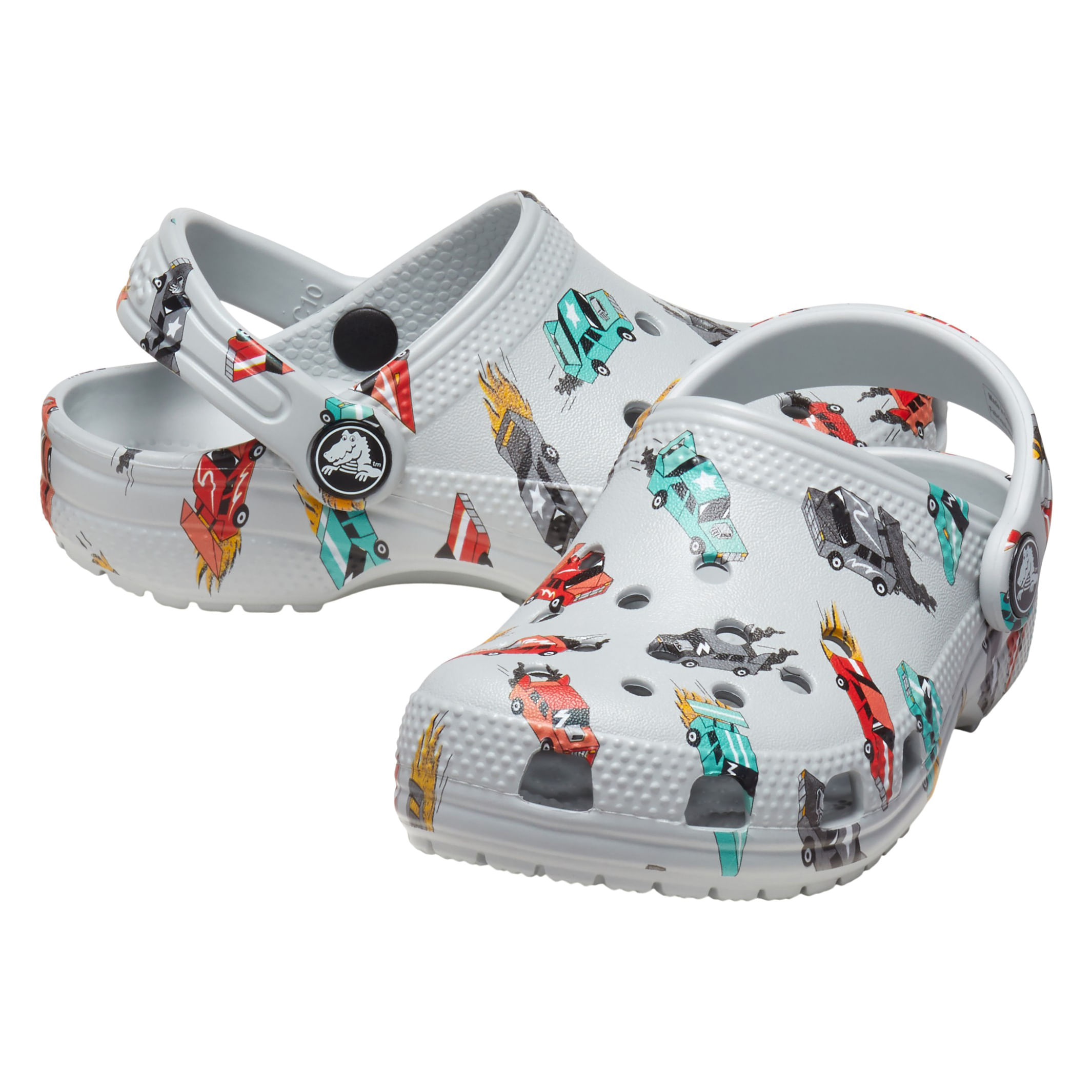 Crocs Classic Race Cars Graphic Clog - Toddler - Mirage / Multi 5C