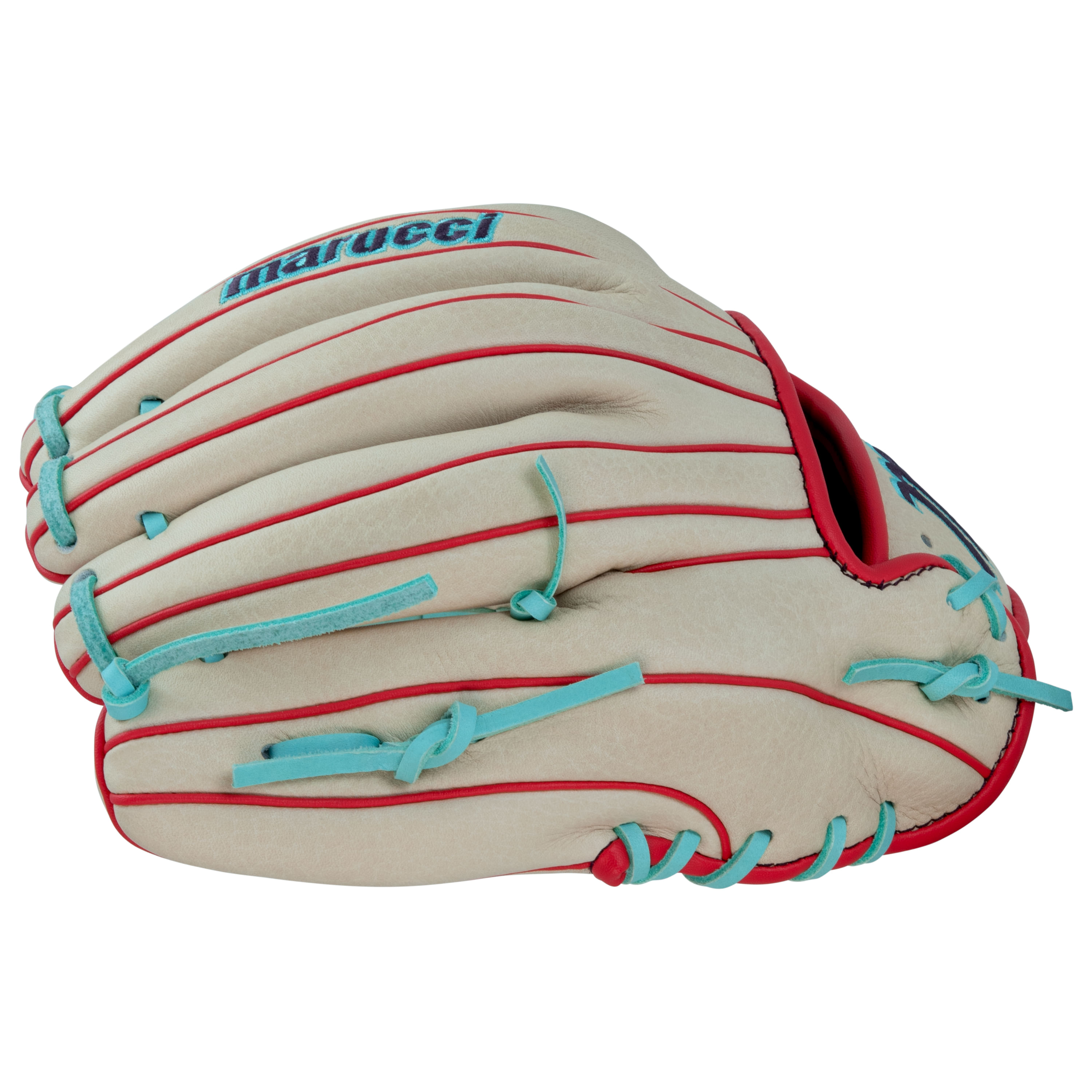 Marucci-Acadia-V3-43A4-Single-Post-Baseball-Glove---Kids--Camel---Red---Mint