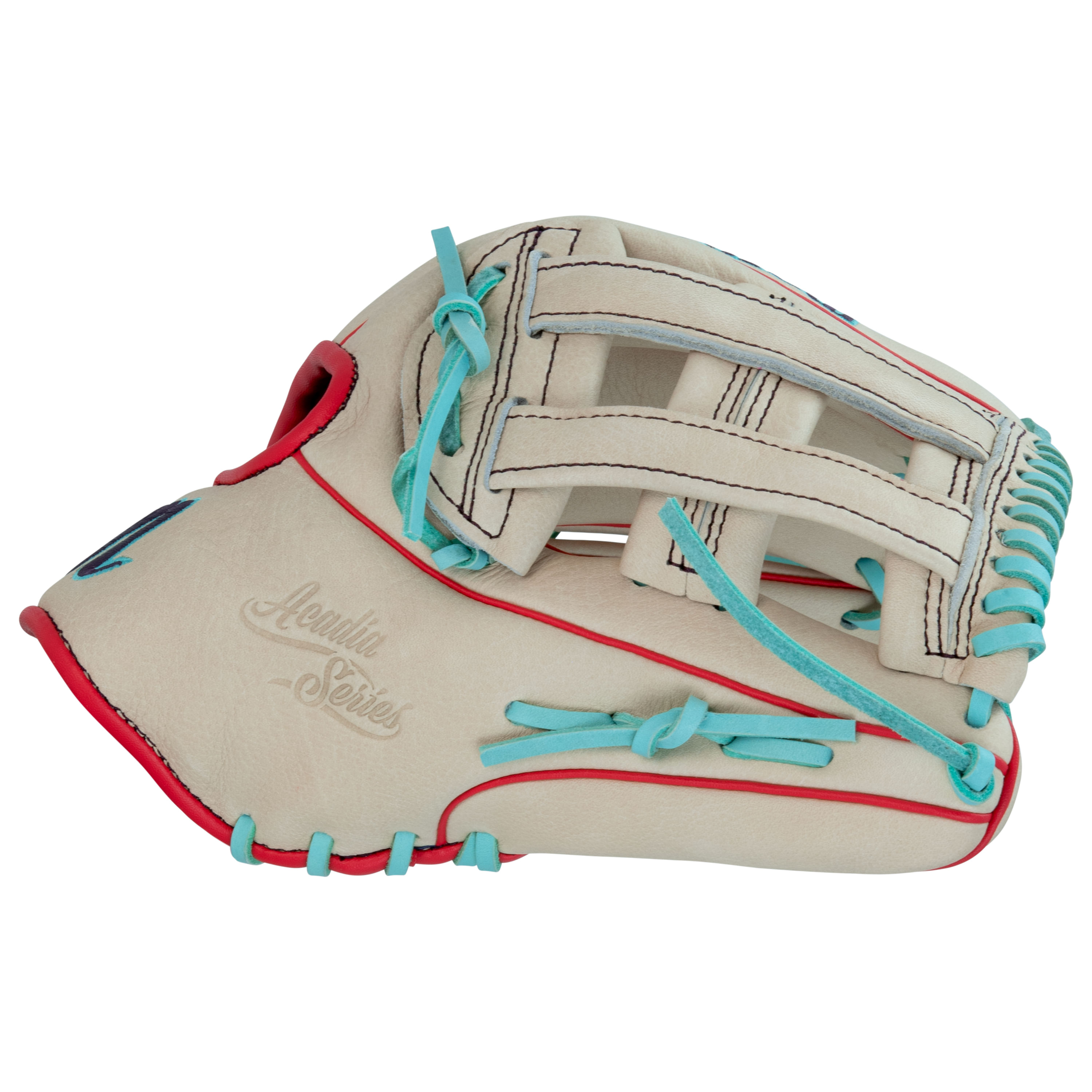 Marucci-Acadia-V3-45A3-H-Web-Baseball-Glove---Kids--Camel---Red---Mint