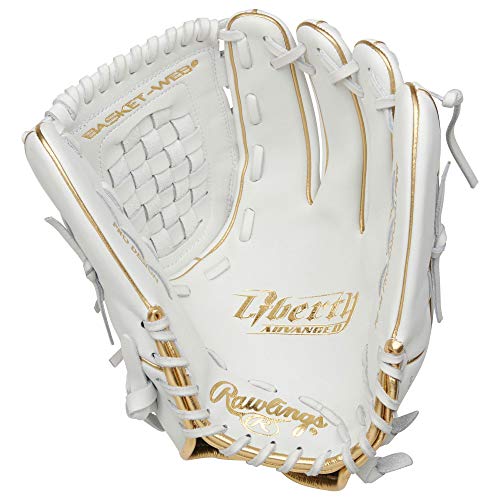 Rawlings Liberty Advanced Series Fastpitch Glove 12.5" - Women's - White / Gold 12.5" Left