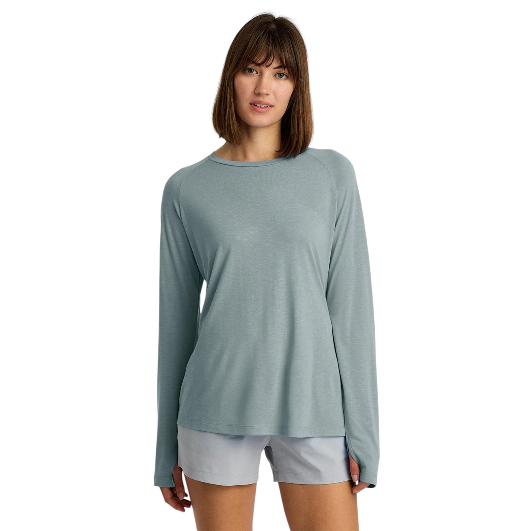 Free-Fly-Bamboo-Lightweight-Long-Sleeve-II-Shirt---Women-s-Slate