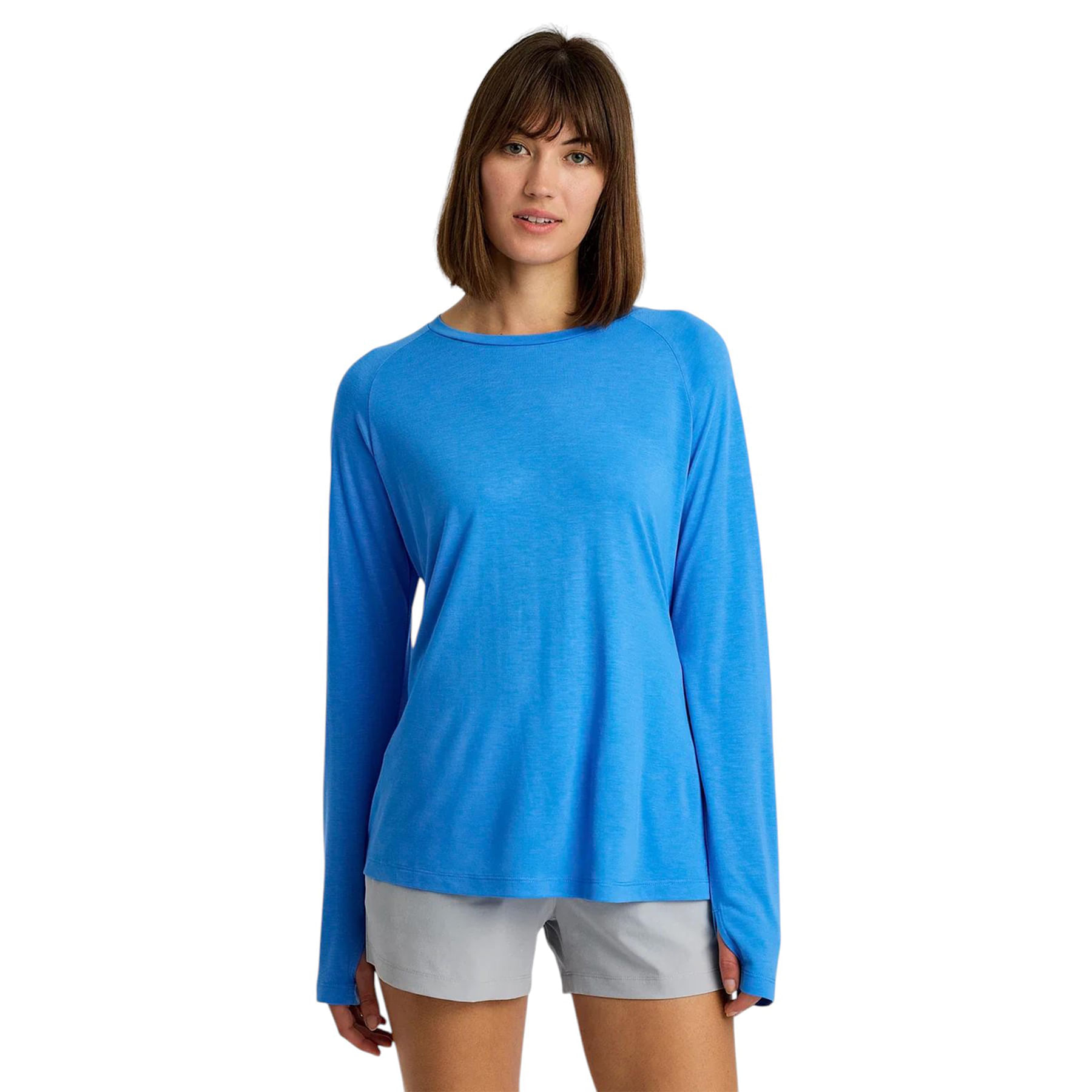Free-Fly-Bamboo-Lightweight-Long-Sleeve-II-Shirt---Women-s-Surf-Blue