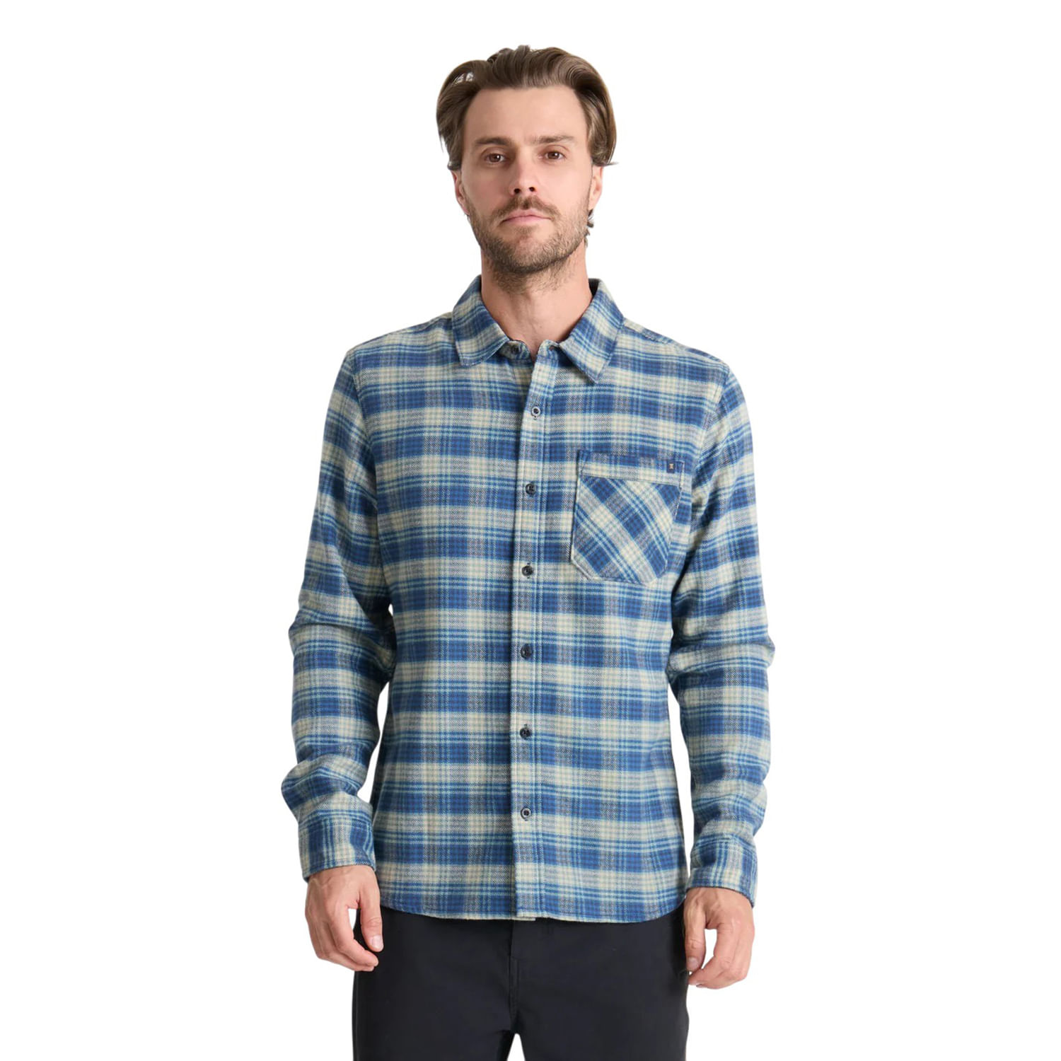 Roark-Crossroads-Flannel-Shirt---Men-s-Deep-Blue
