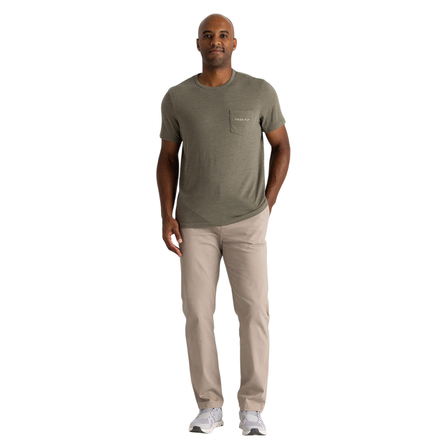 Free Fly Vintage Camo Pocket T-Shirt - Men's - Heather Fatigue S