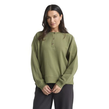 Volcom-Lived-In-Fleece-Henley---Women-s-Moss-Stone