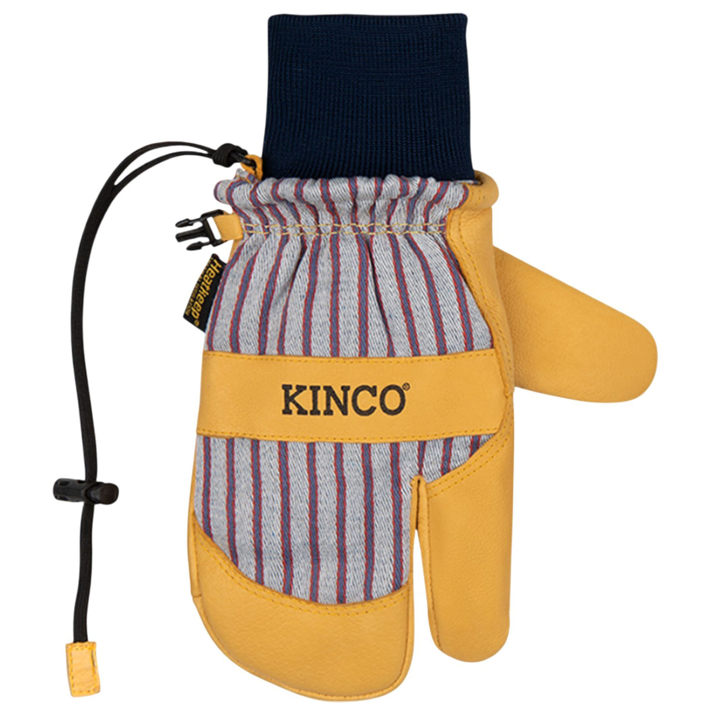 Kinco-1927KWLT-Lined-Premium-Grain-Pigskin-Lobster-Ski-Mitt-with-Omni-Cuff-Striped-Cotton
