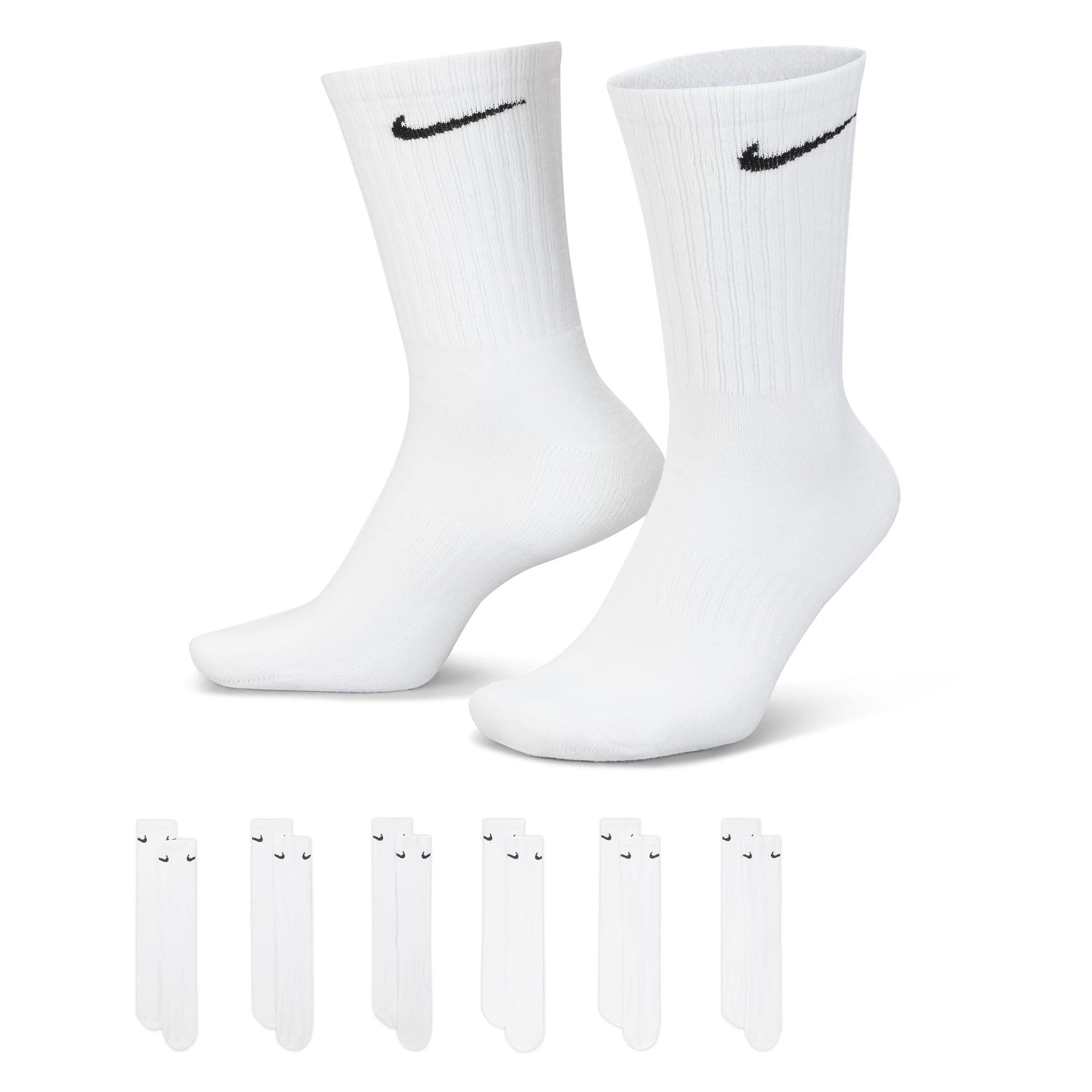 Nike-Everyday-Cushioned-Crew-Sock--6-Pack--White---Black