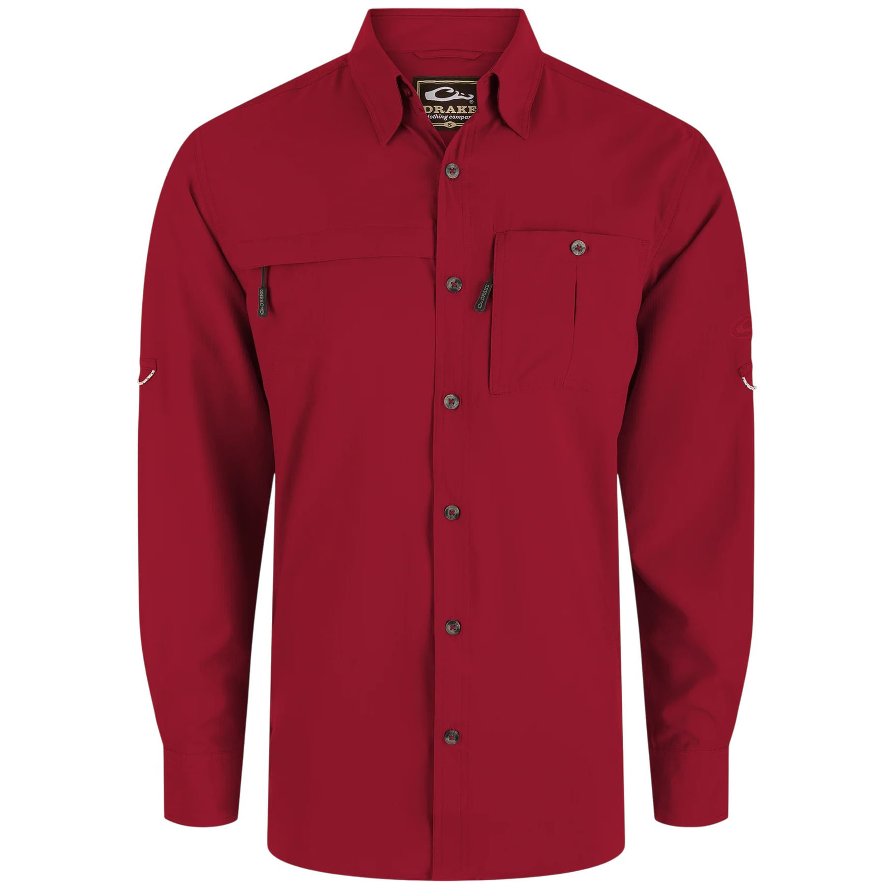 Drake-8-Shot-Flyweight-Long-Sleeve-T-Shirt---Men-s-Chili-Pepper-Red
