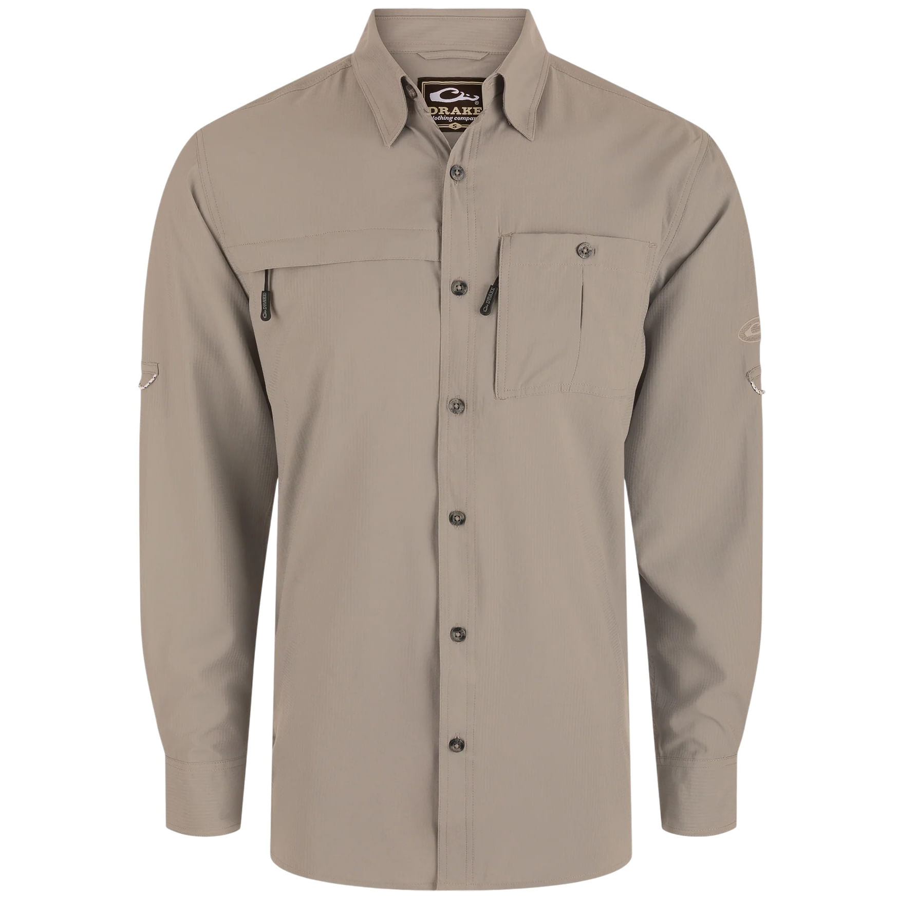 Drake-8-Shot-Flyweight-Long-Sleeve-T-Shirt---Men-s-Vintage-Khaki